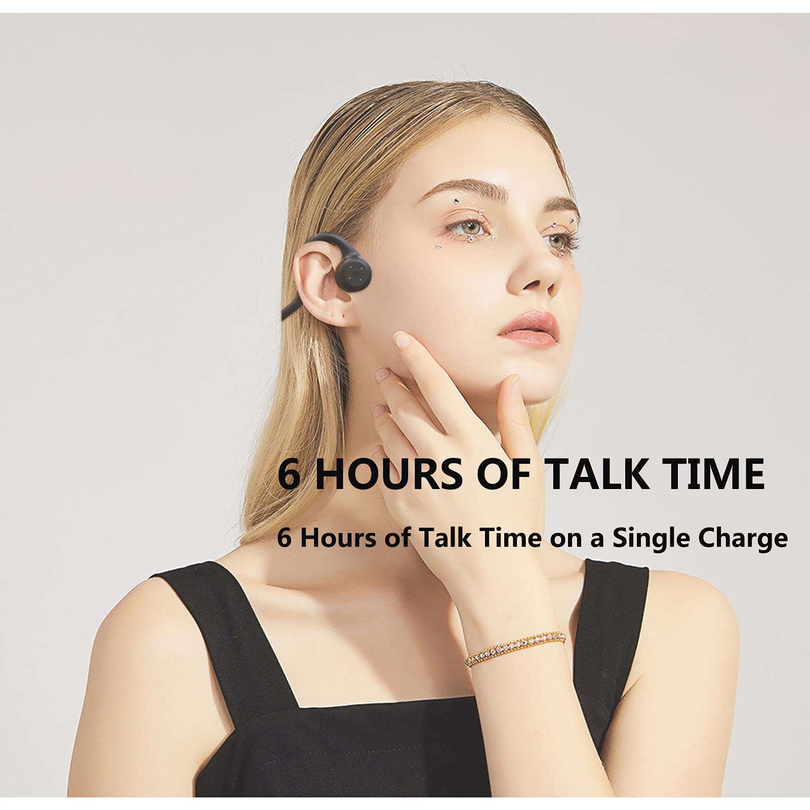 Mp3 Player Bone Conduction Headphones Waterproof for Swimming Open Ear Wireless Sport Earphones IPX8 Built-in 8GB Memory for Running Diving Water Gym Spa (Black-Touch Control) 6