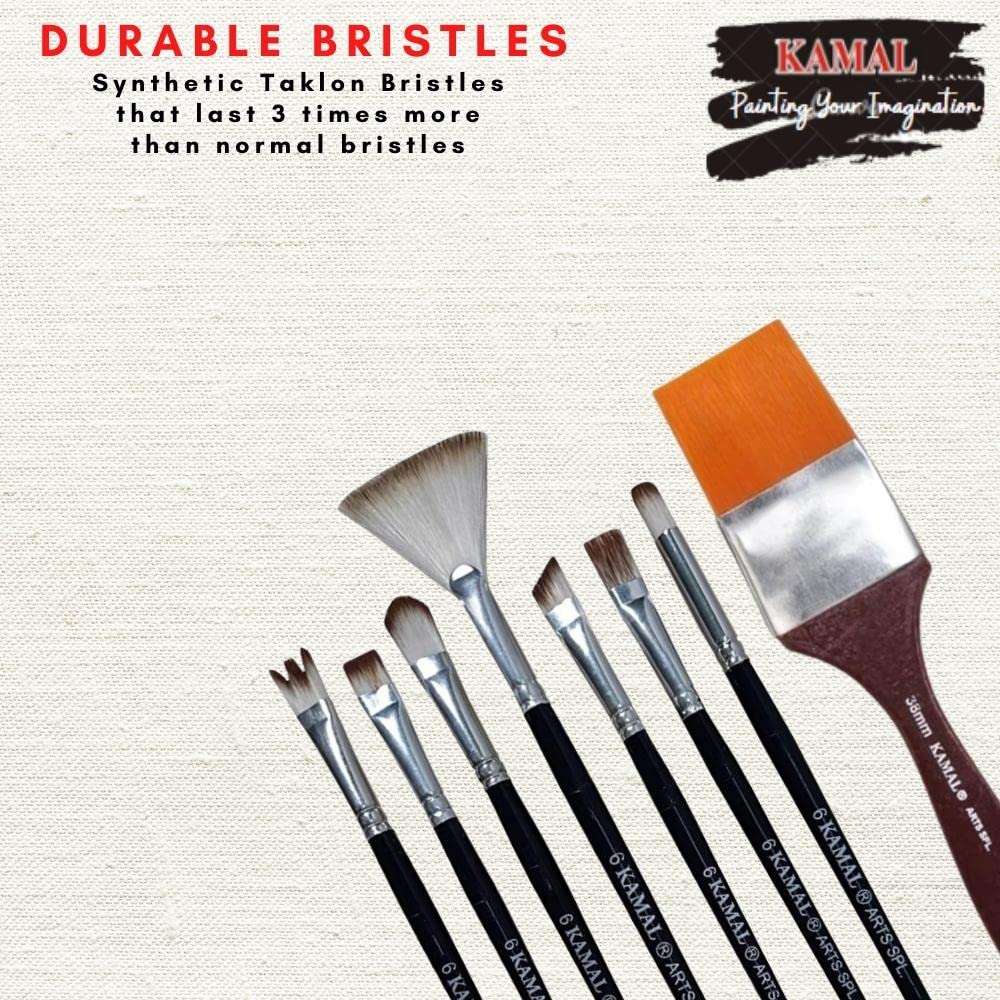 KAMAL Mix Exotic Full Toolkit with A4 Sketch PAD 140 GSM DOODLING, Painting, Sketching - Oil, Acrylic, Water, Poster Colours 5