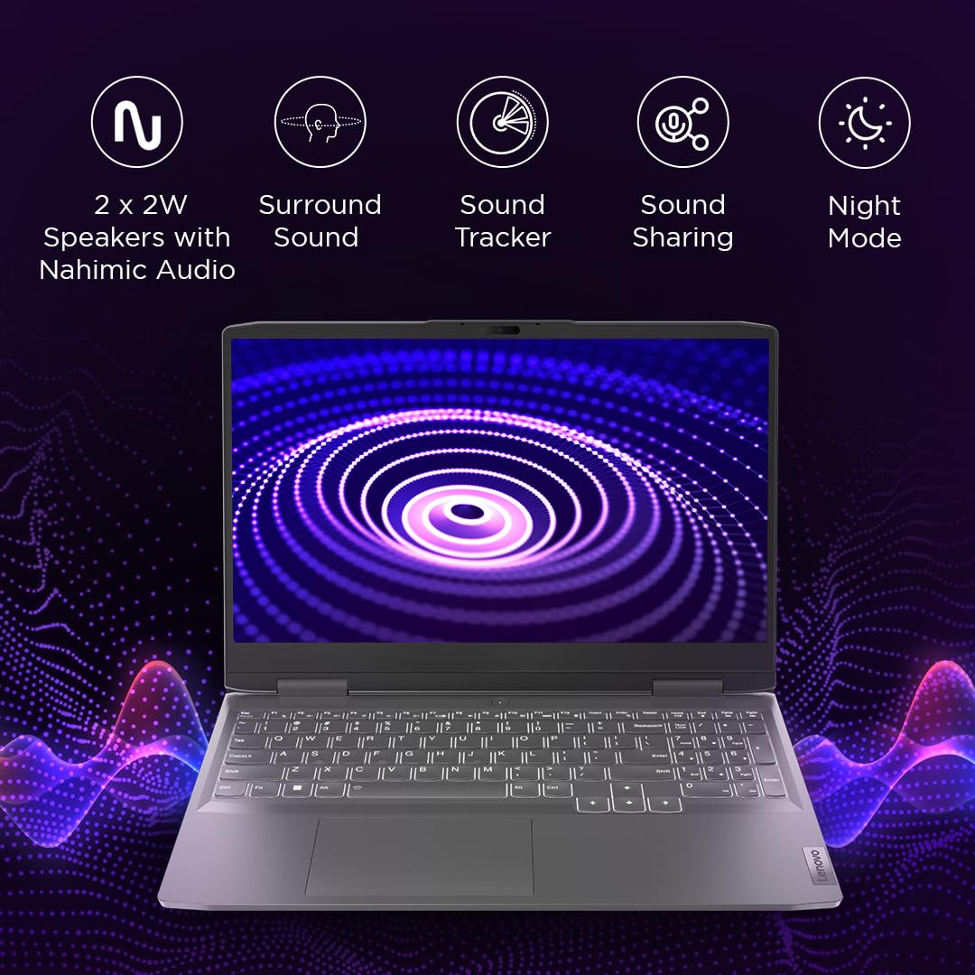 Lenovo LOQ Intel Core i5-12450H 15.6" (39.6cm) FHD IPS 144Hz 350Nits Gaming Laptop (16GB/512GB SSD/Win 11/NVIDIA RTX 4050 6GB Graphics/Office 2021/3 Month Game Pass/Storm Grey/2.4Kg), 82XV00F6IN 3