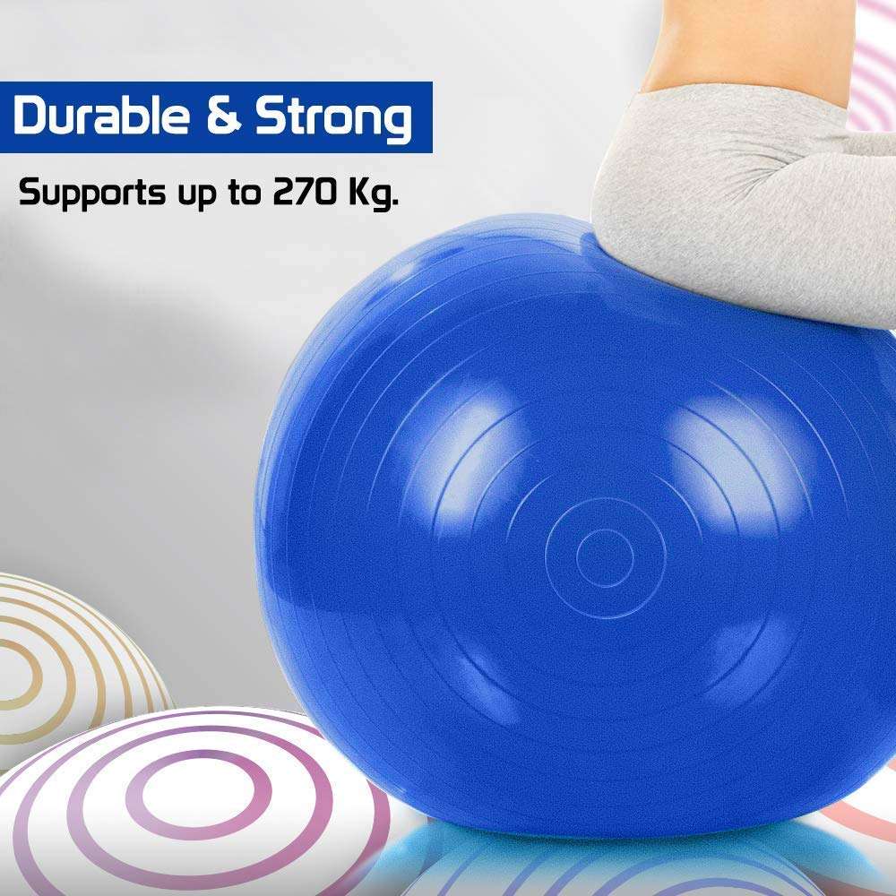 Vroxy Fitness Exercise Gym Ball Without Foot Pump/Yoga Ball for Home, Office, Gym (Multi Color) - 1 Piece 6