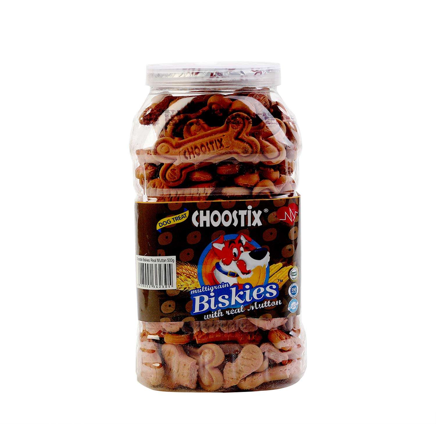 Choostix Biskies with Real Milk Solids Dog Treat, 500g (Jar) & Biskies with Real Mutton Dog Treat, 500g (Jar) 5