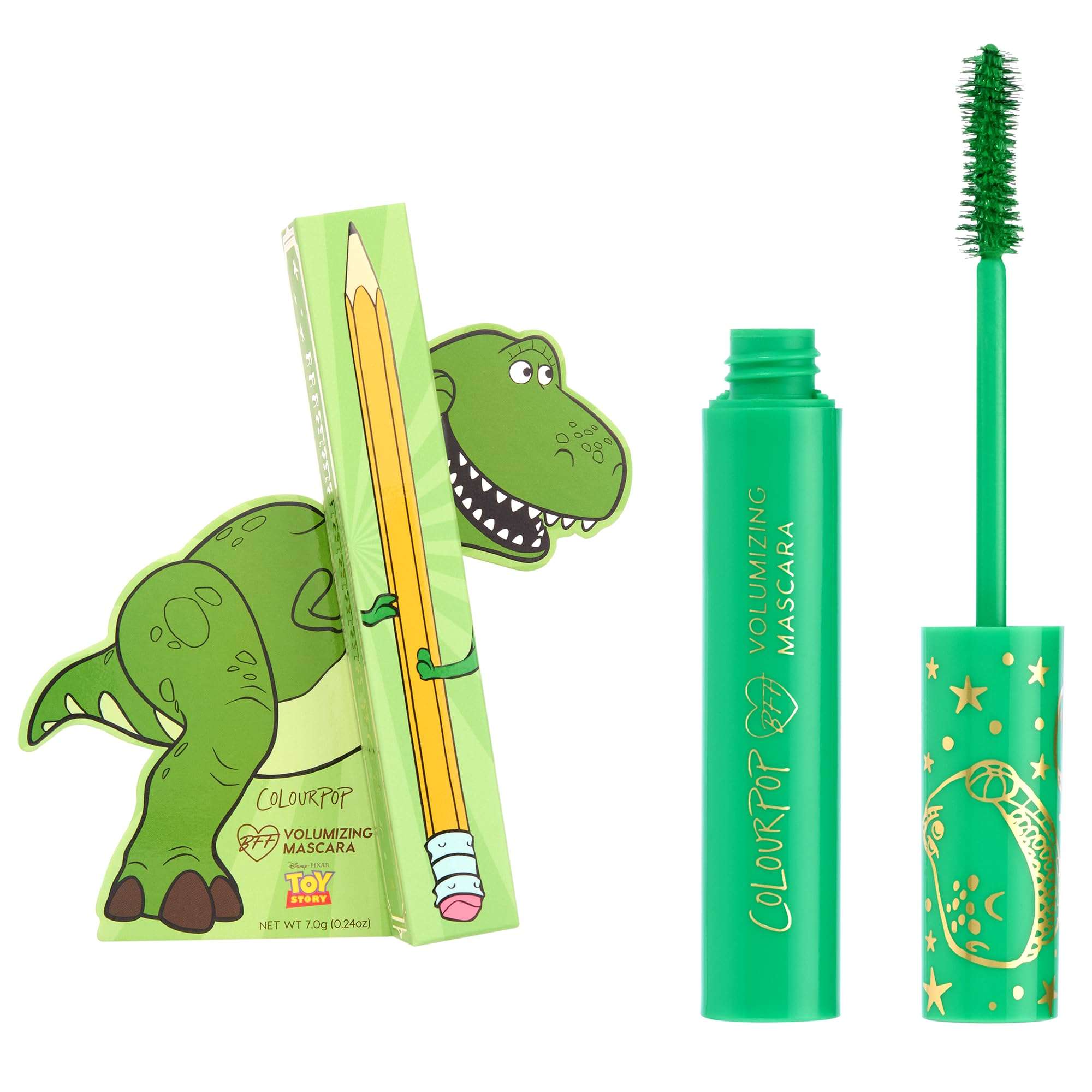 ColourPop x Toy Story BFF Mascara - Volumizing, Lifting & Lengthening Mascara - Buildable Green Mascara with a Twisted, Nylon Fiber Brush - Cruelty Free Eye Makeup - Roar (0.24 oz) 1