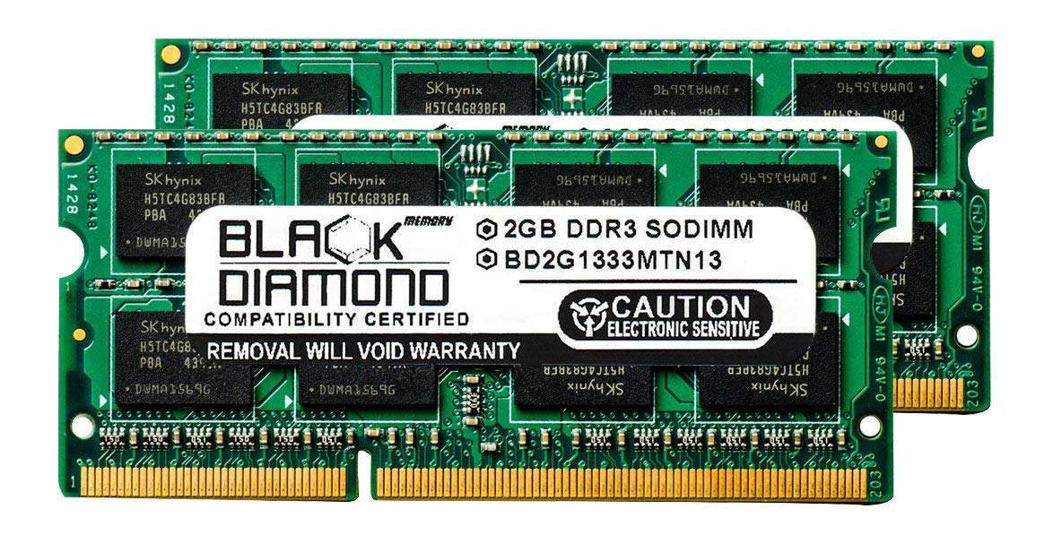 4GB 2X2GB RAM Memory for Acer Aspire Notebooks 4738Z Black Diamond Memory Module DDR3 SO-DIMM 204pin PC3-10600 1333MHz Upgrade 1