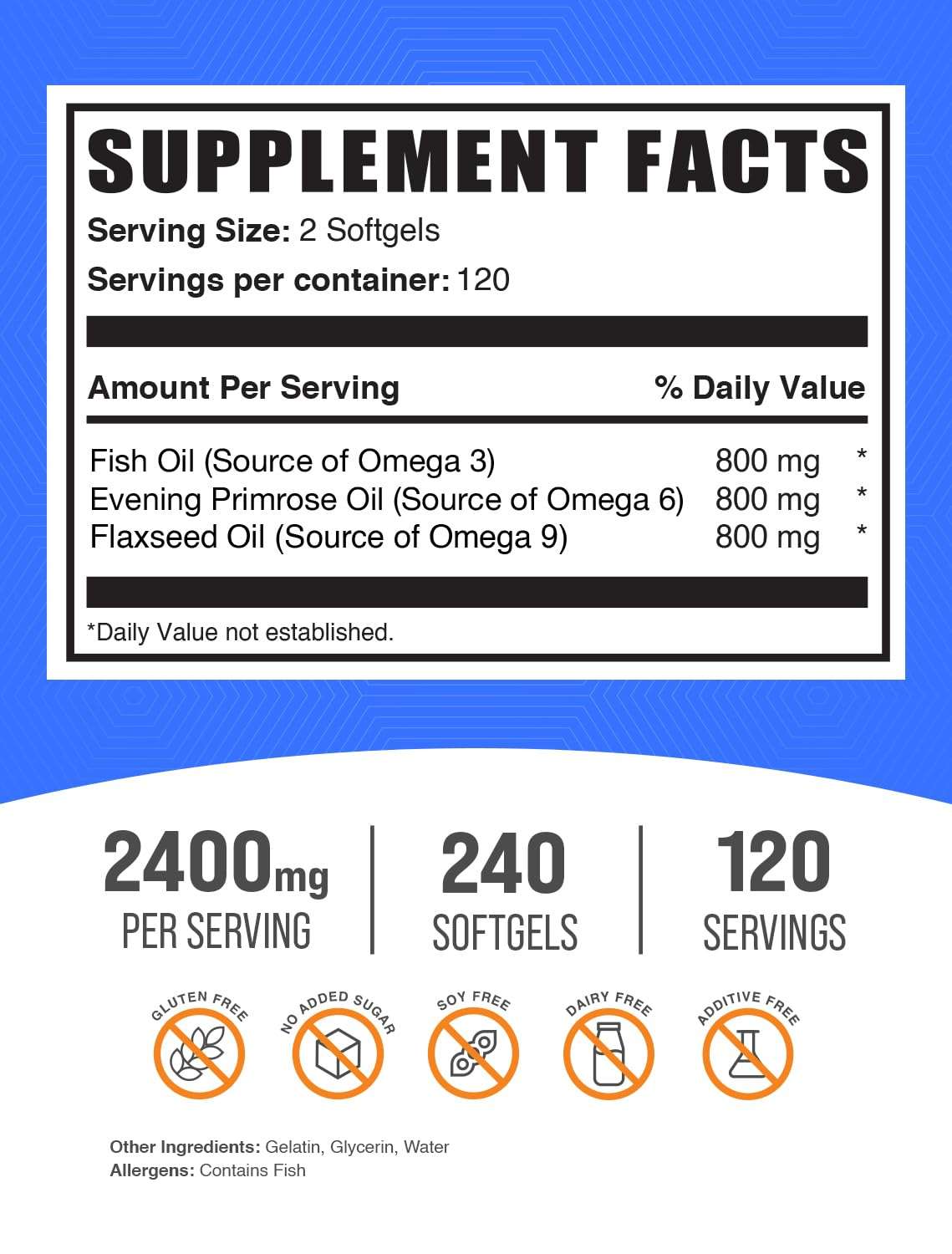 CLA 2000mg Softgels + Omega 3-6-9 Softgels 5
