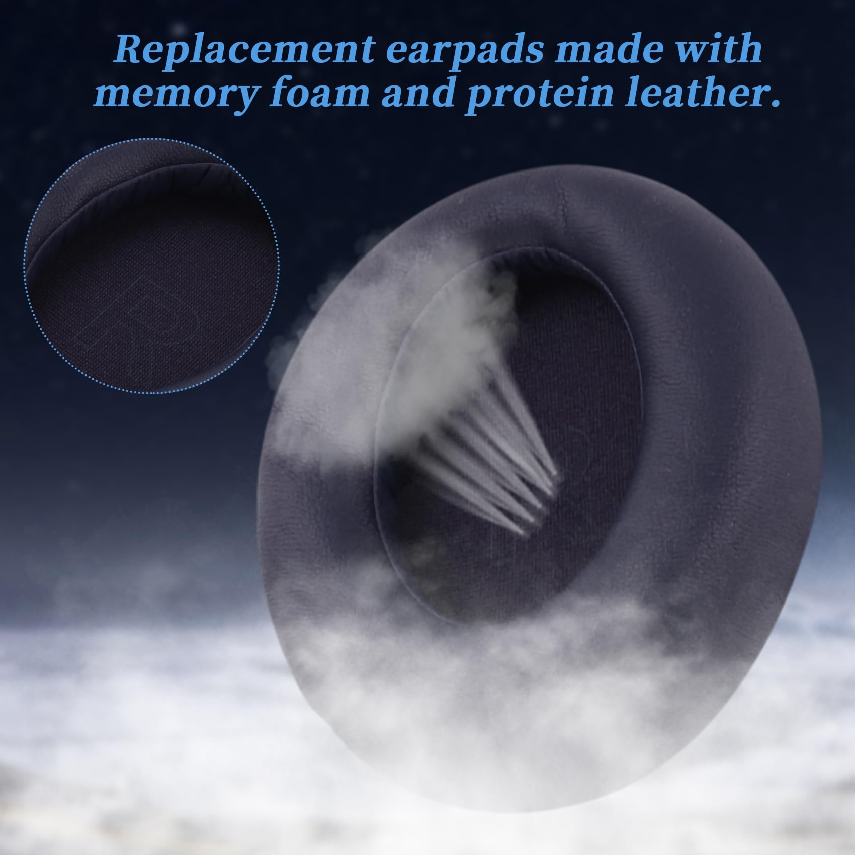 Ruitutedianzi Replacement Ear Pads Q30/Q35 Protein Leather Headphones Earpads(Blue) 6