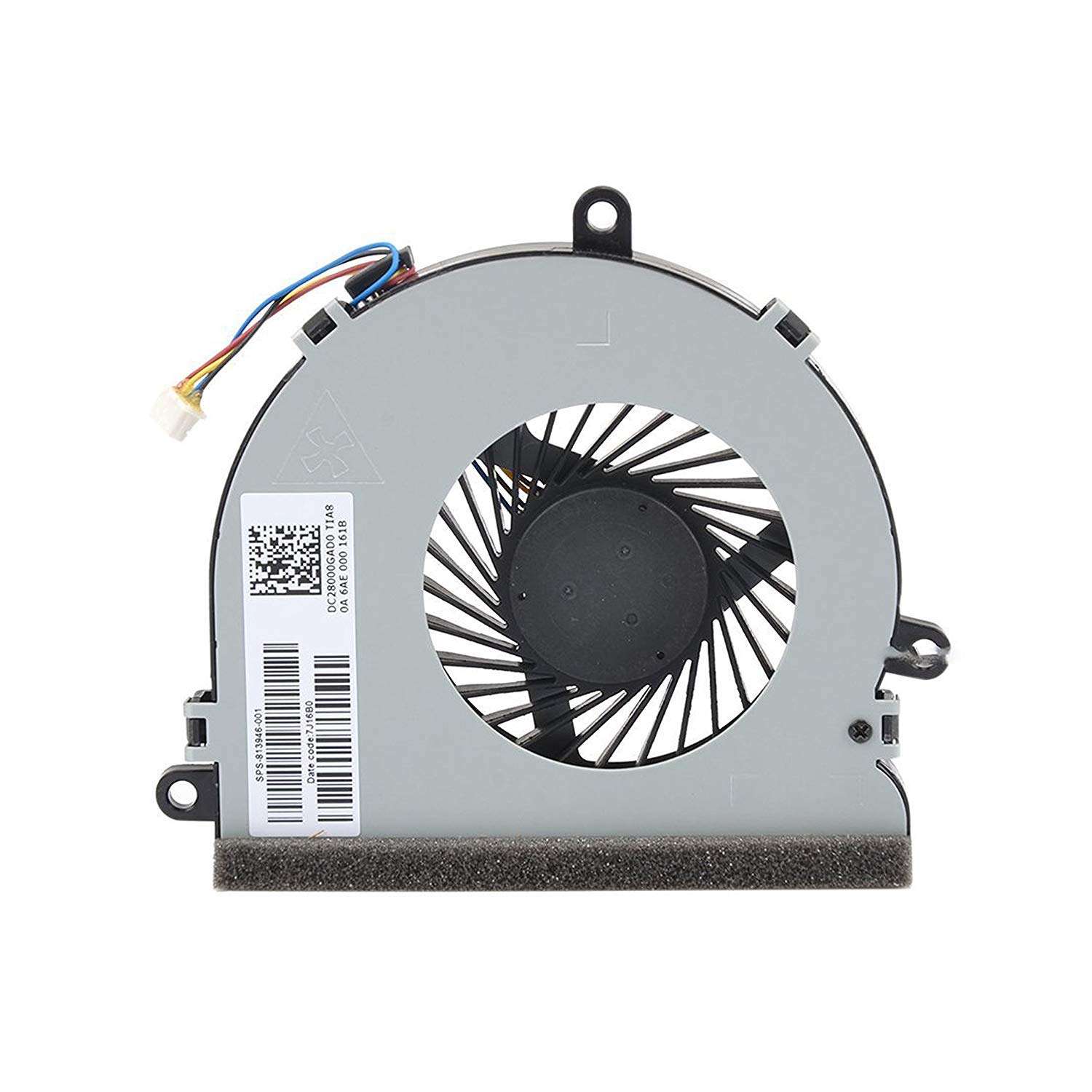 Replacement CPU Cooling Fan for HP 250 G4 255 G4 Notebook 15-AC Series DC28000GAR0, 4-Pin 4-Wire SPS 813946-001 1