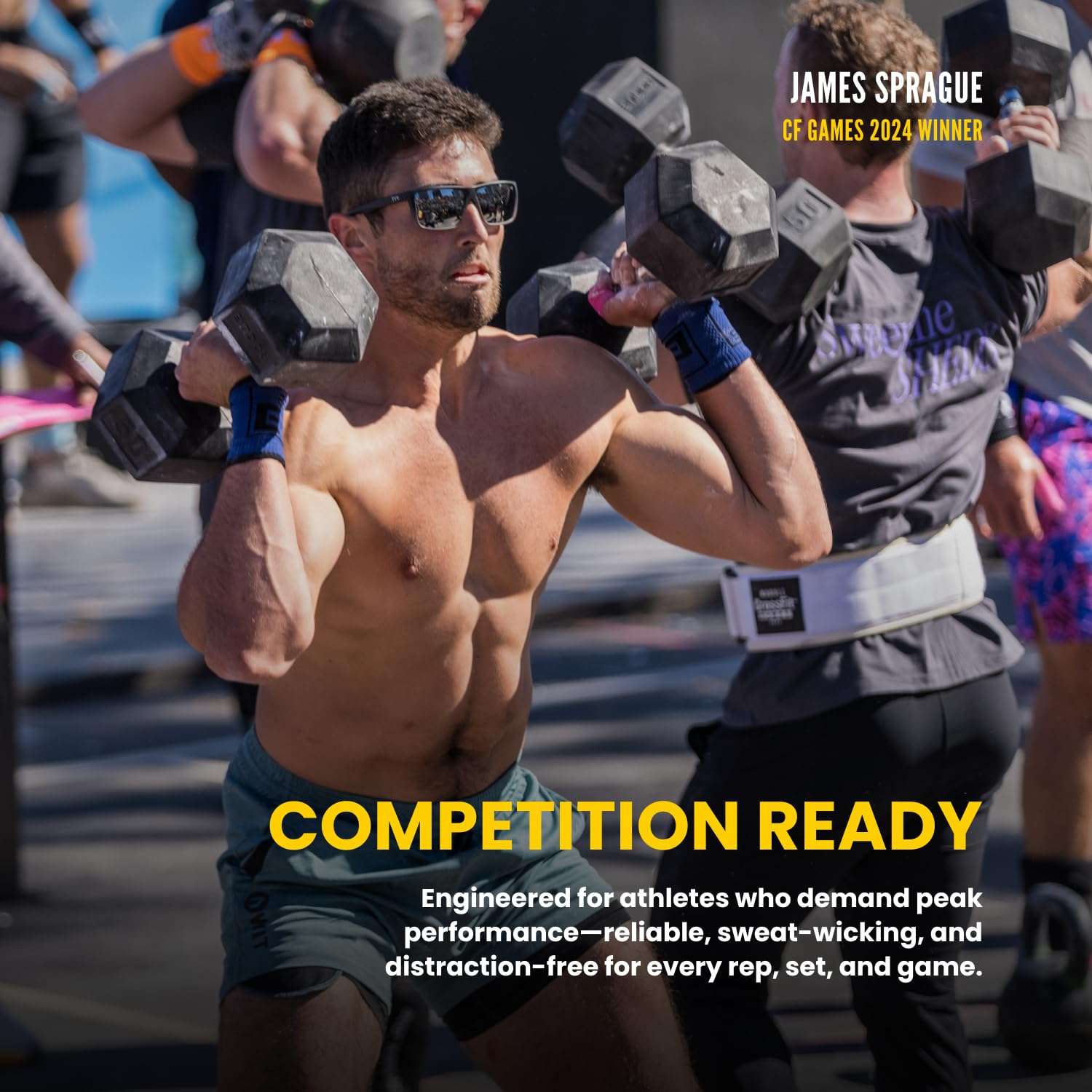 Element 26 Wrist Sweat Bands (4 Pack) - Sweat Wicking for Men and Women - Sweat Bands for Cross Training, Weightlifting, Functional Fitness, Sports - Black, Large 5