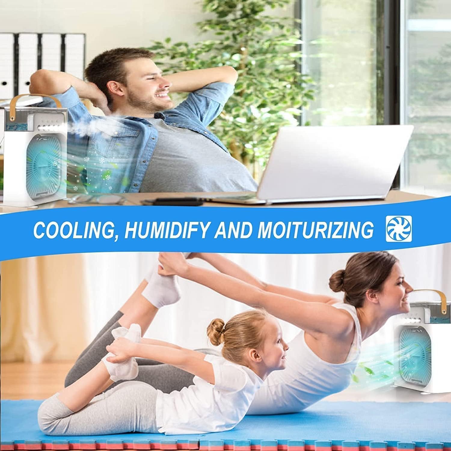 VISTORA'S2.0 Mini Cooler for Room Cooling | 3-in-1 Portable Air Conditioner Fan | Mini Air Cooler for Home, Office, Desk | USB Powered Personal Cooler | Compact & Lightweight Cooling Fan 4