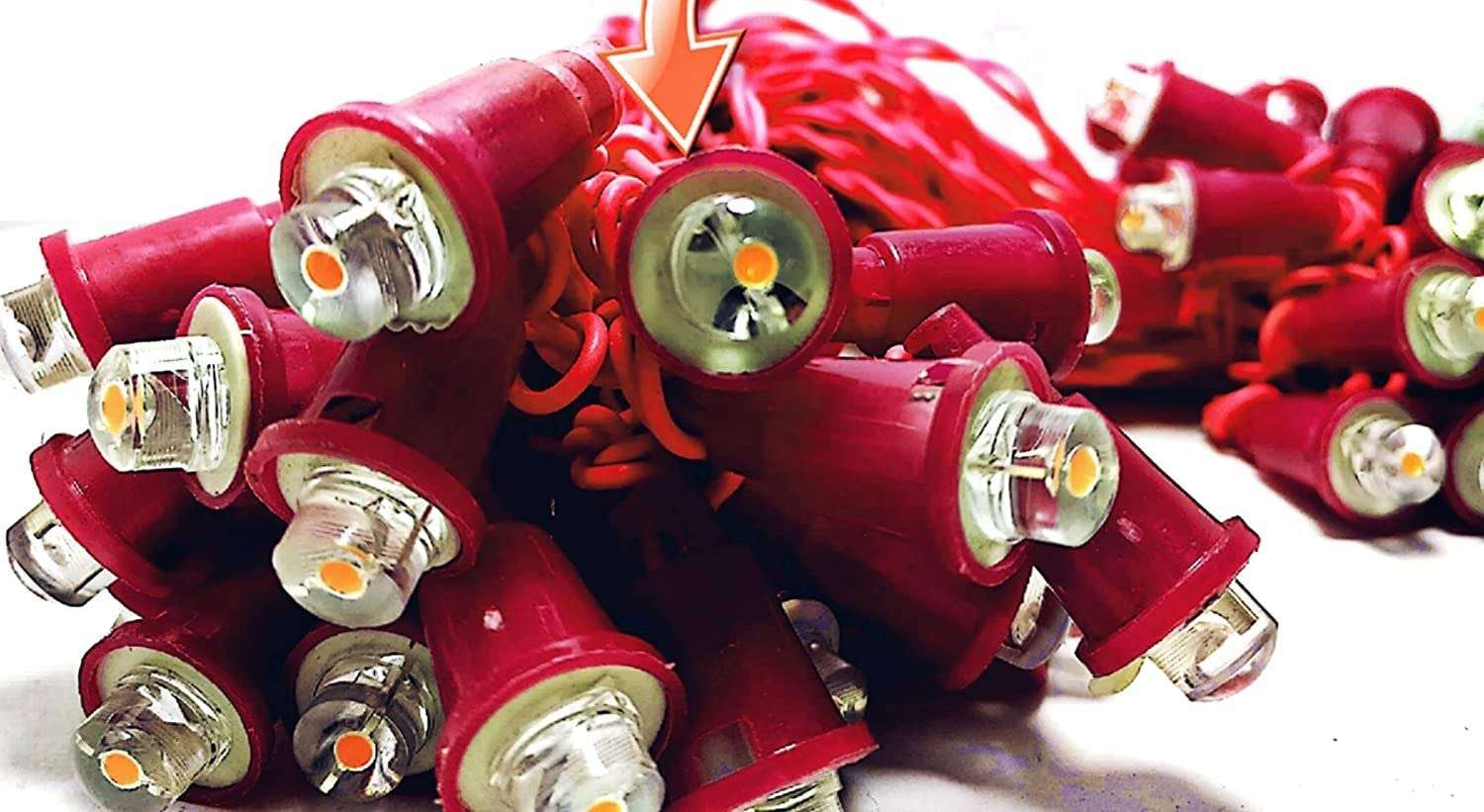 Indian Jhalar 8mm Single Color LED JHALAR 5MM RGB LED Used for Party, Festival, Decoration, Designing Hanging Indoor/Outdoor String Lights Tulsiled.com (Red, Cap) 3