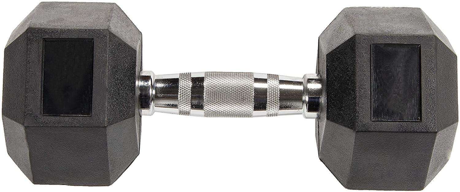 JMB Hexa Dumbbells, Rubber Dumbbell Set, Hex Dumbbell Heavy Weights Barbell Matal Handles for Strength Training Home Gym Exercise Equipment (7.5KG Pack of 2) 3