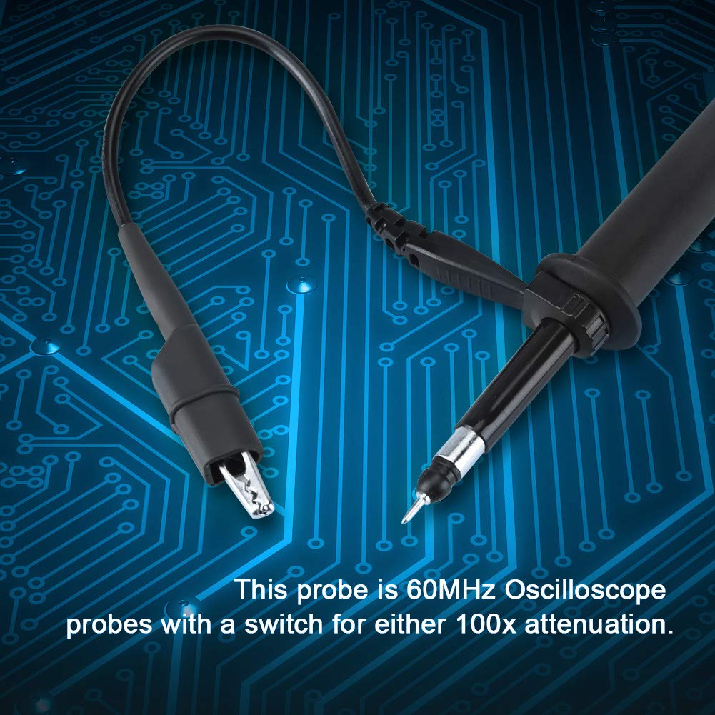 Oscilloscope Probe Set P4060, 100x Probe High Voltage Attenuator Scope Probe 60MHz High Voltage Probe Oscilloscope Probe BNC Test Probe with Accessory Kit 5
