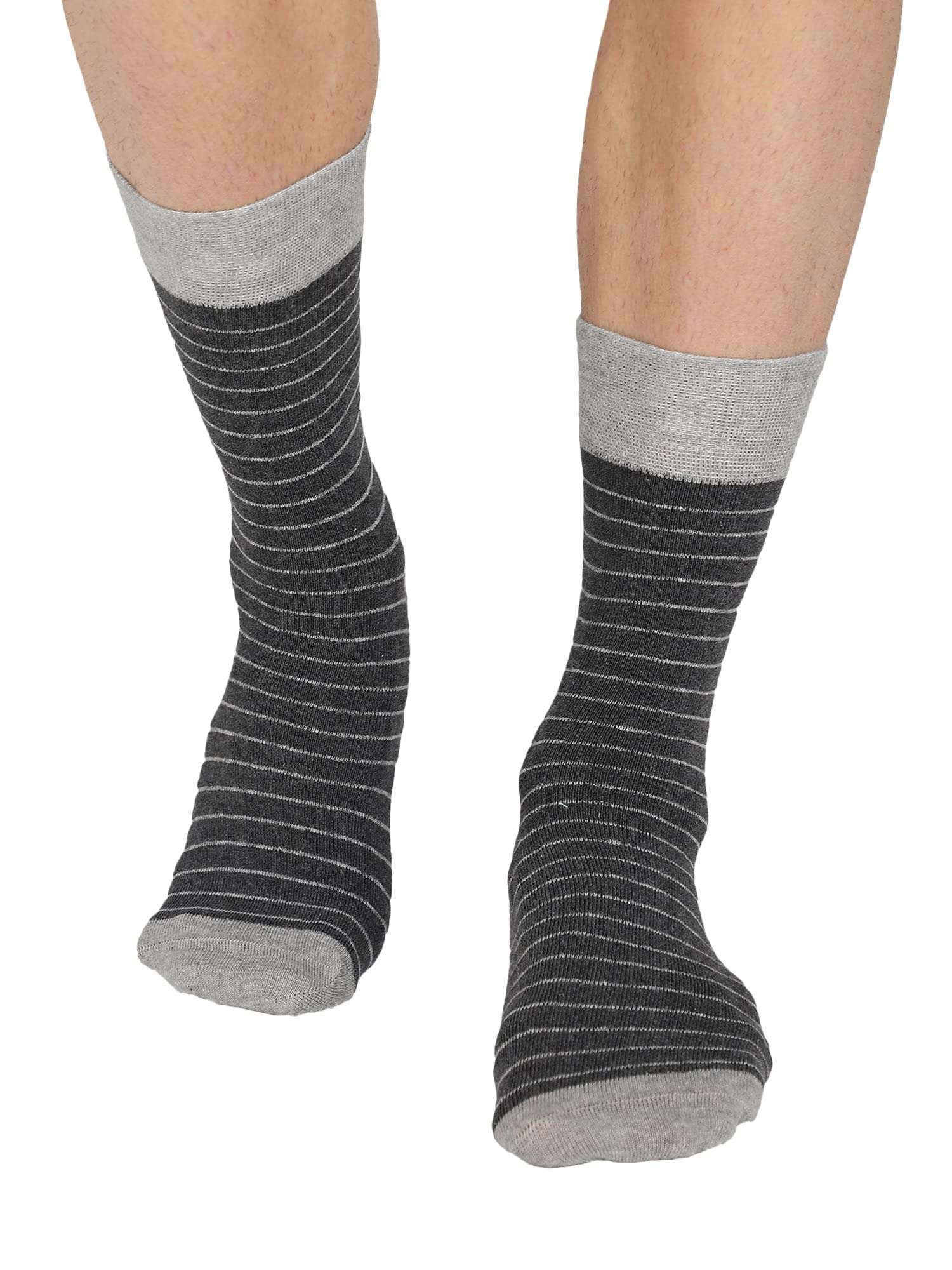 BODYCARE Dark Grey And Lite Grey Men Assorted Socks Pack Of 2 5