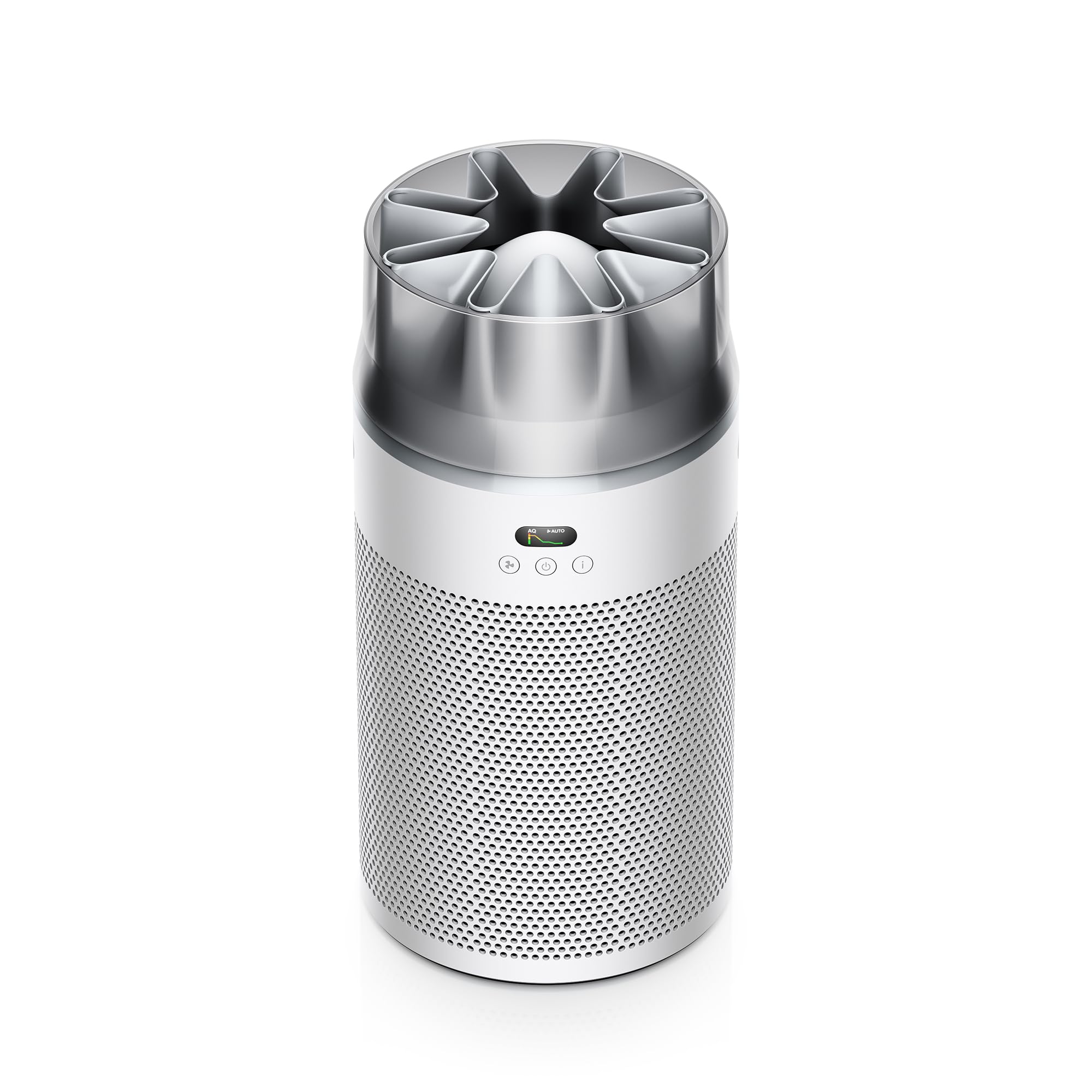 Dyson Hushjet Purifier Compact-HJ10 | Removes 99.97% of pollutants as small as PM 0.3 | Upto 5 Yr Electrostatic filter life | Max coverage upto 1076 sq.ft. | 2 Yr Warranty (White/Silver)