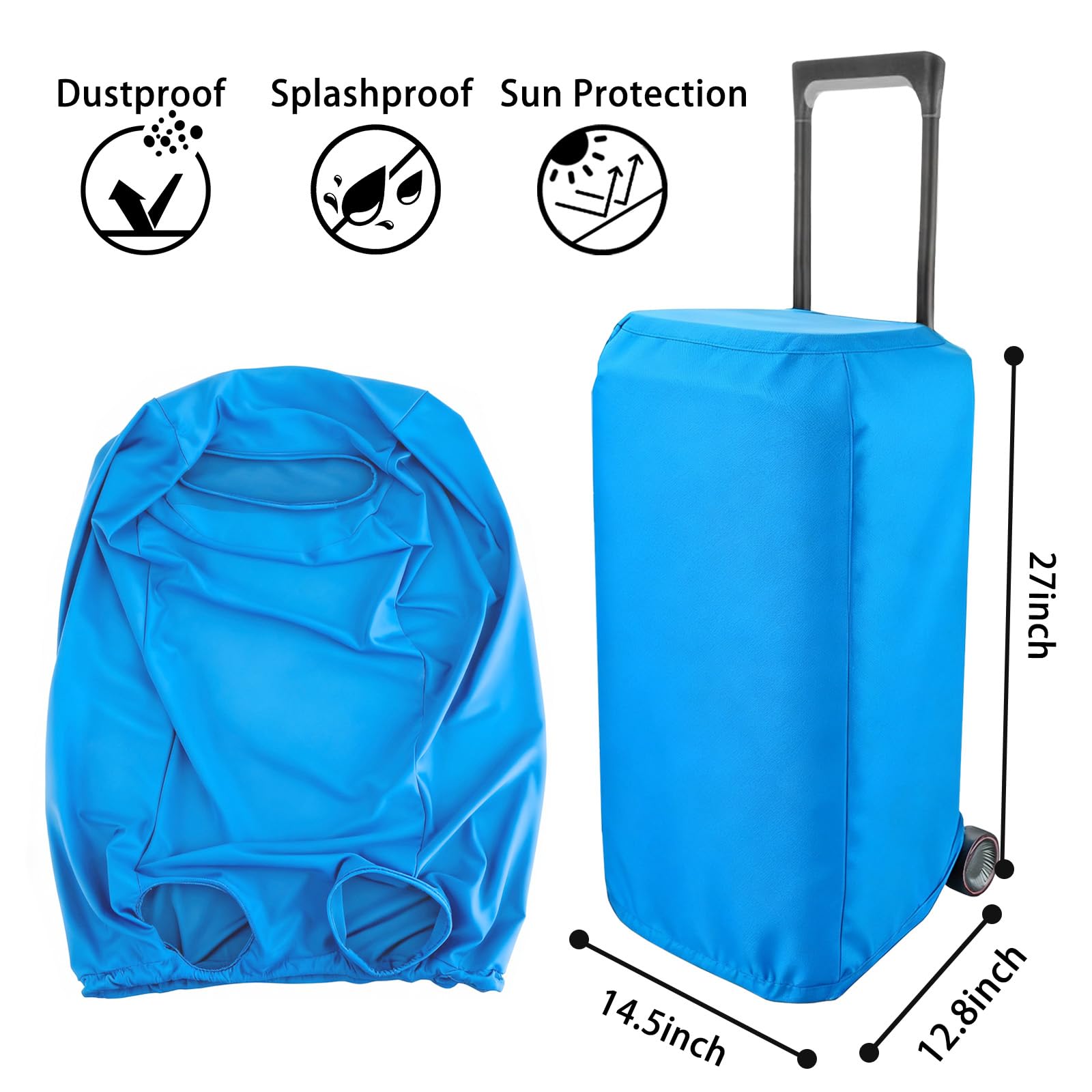 TOTOCOVE Dust cover protective cover for portable party speakers, extendable dust cover with elastic band speaker slide cover (2-piece set) 5