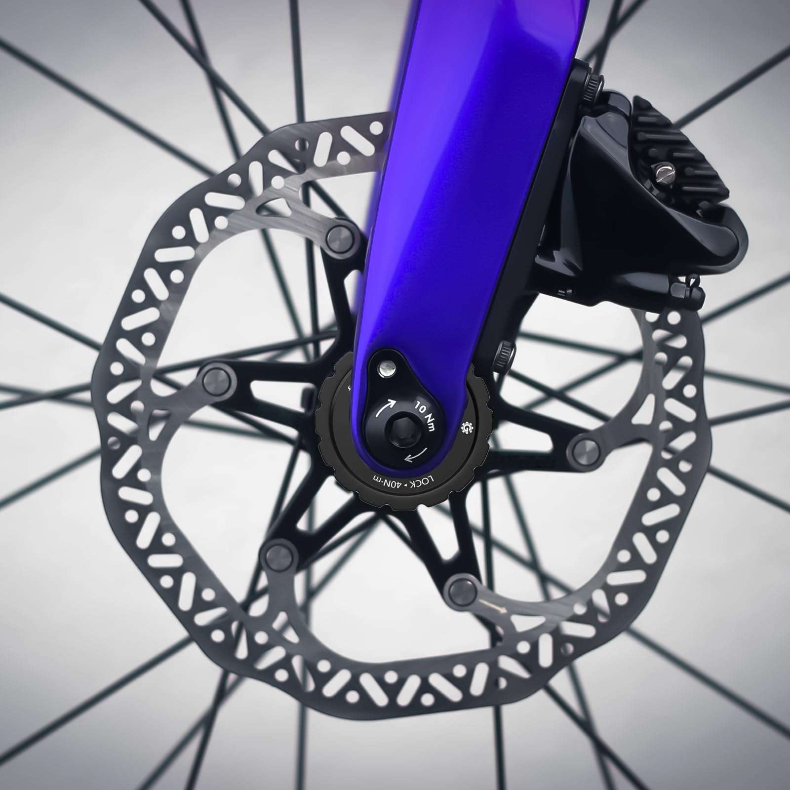 GRQUSTO Bike Centerlock Adapter with Lockring - 6-Bolt Mount Adapter & Centerlock Rotor Lockring Kit, Center Lock Tool for Road Bike Mountain Bike 9/12/15mm Hub Axles(Kit) 6