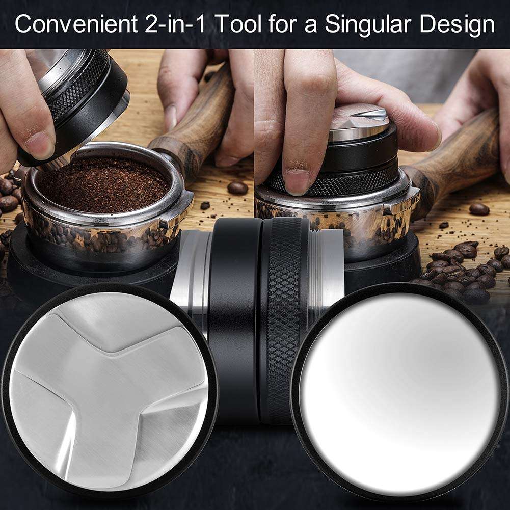 53mm Coffee Distributor & Tamper, MATOW Dual Head Coffee Leveler Fits for 54mm Breville Portafilter, Adjustable Depth- Professional Espresso Hand Tampers 6