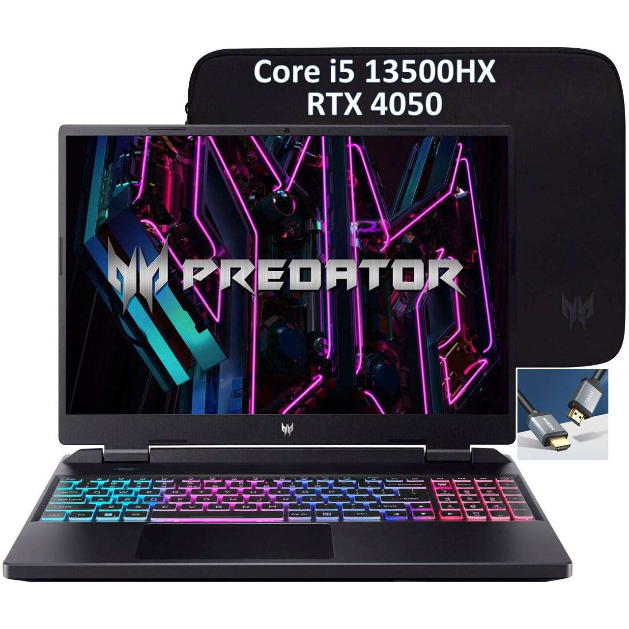 Acer - Predator Helios NEO 16" WUXGA 165HZ IPS Gaming Laptop - Intel I5-13500HX (>13700H) GEFORCE RTX 4050 (>RTX 3060) - Steel Gray - with HDMI (16GB RAM | 512GB PCIe SSD) 1