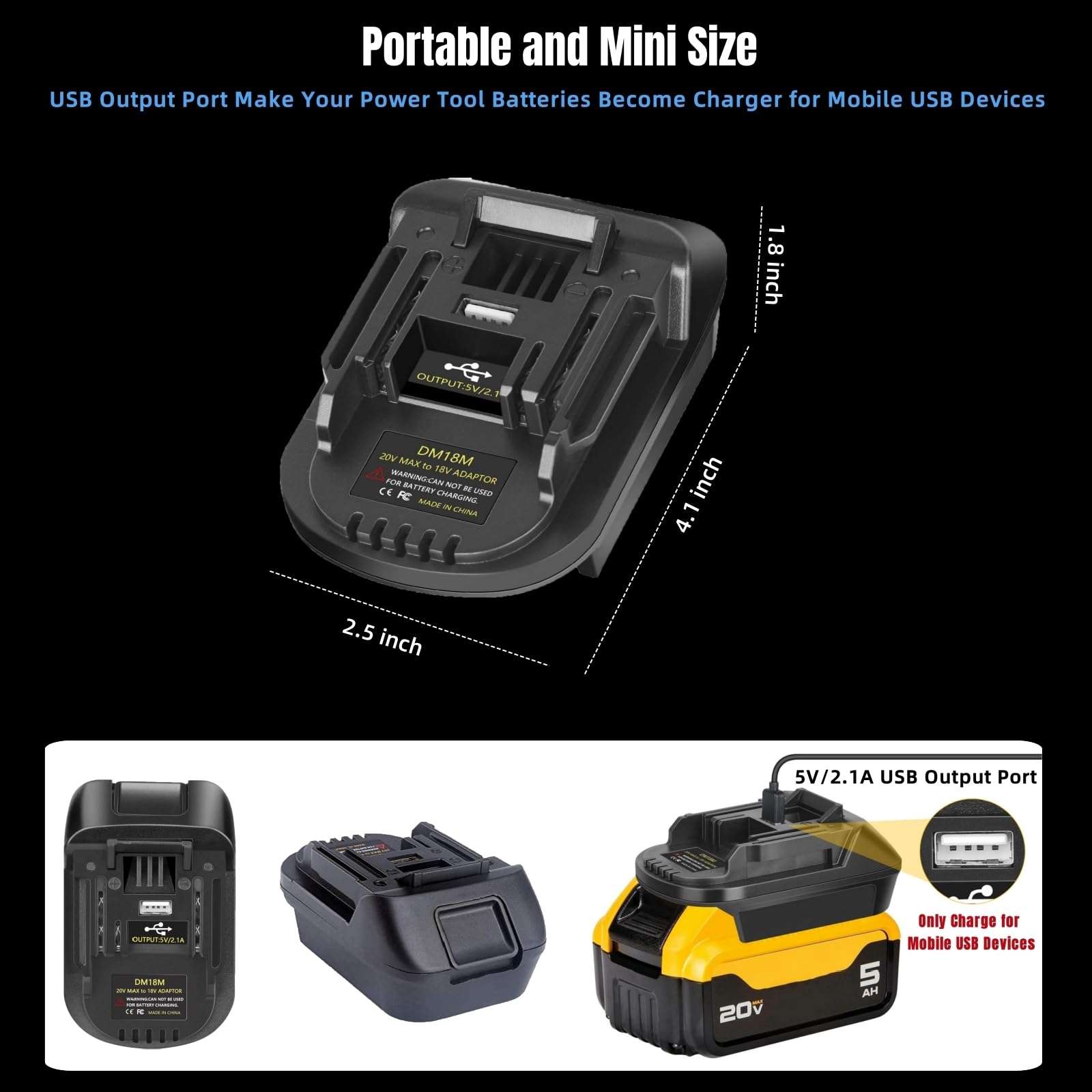 for DeWalt 20V to for Makita 18V Battery Adapter (for DeWalt Battery to for Makita Tools) 6
