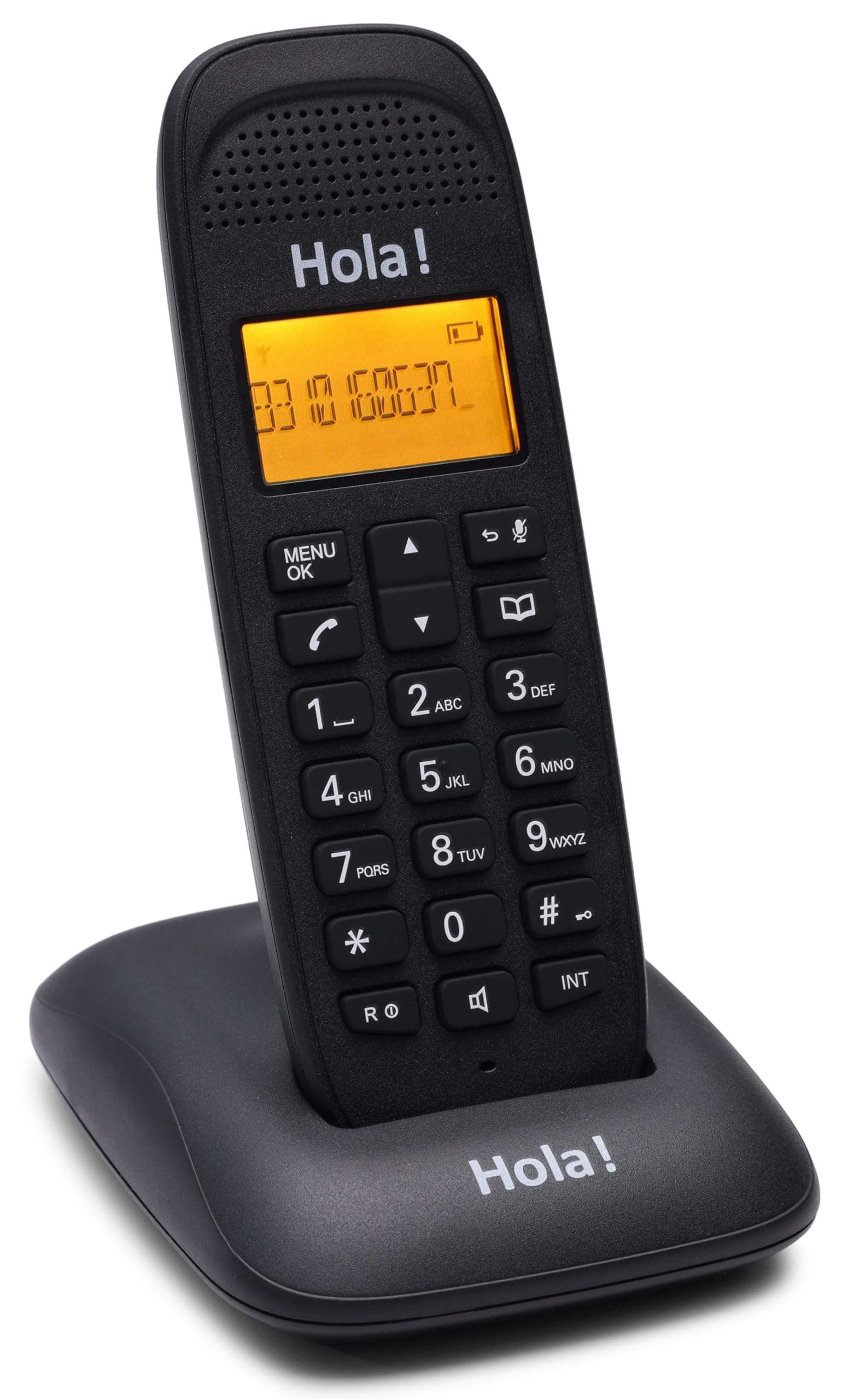 Hola ! Tc 700 Cordless 2.4Ghz Landline Phone with Caller Id Display, Stores 50 Contacts, Upto 8Hrs of Talk Time, Solid Build Quality, Alarm Function, Auto Answer, Mute & Flash Function 2