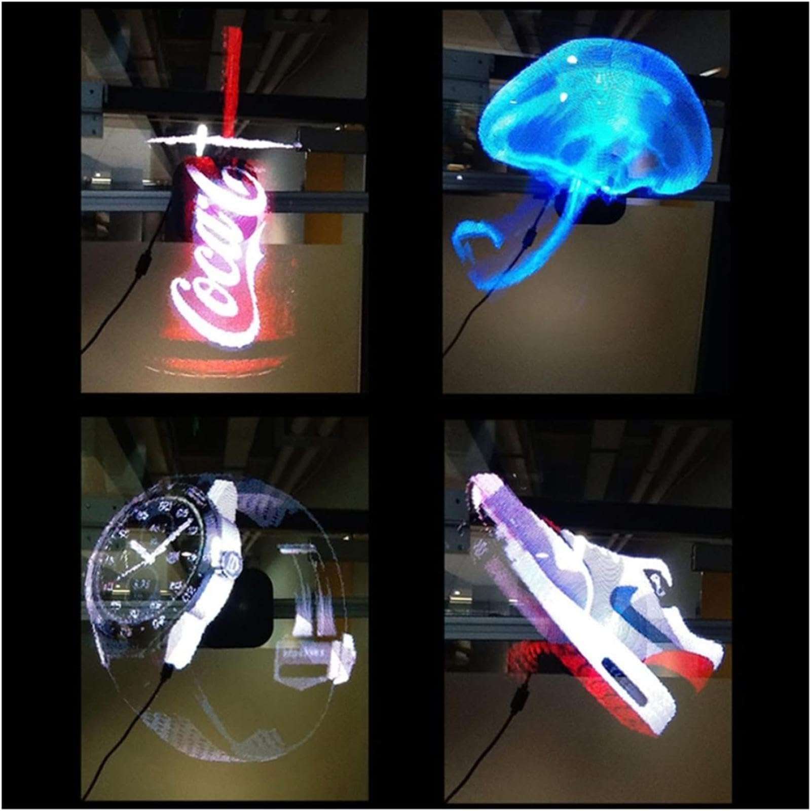 Advertise 3d Hologram Fan, Wifi App 3d Hologram Fan Advertising Light Led Signboard Board Remote Advertising Display 5