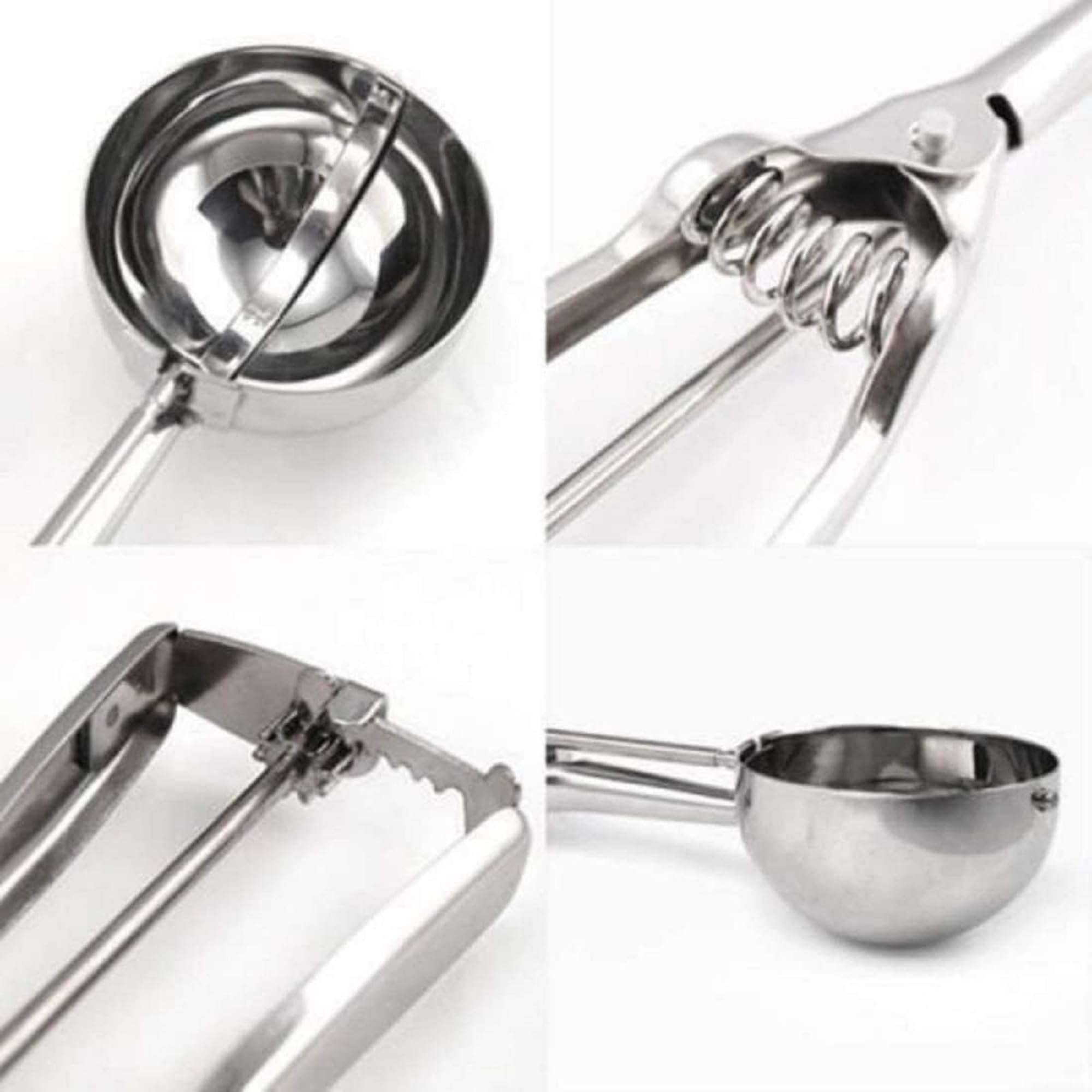 Ice Cream Scoop with Trigger Release | Stainless Steel Round Scooper for Ice Cream, Rice, Desserts & Food Portioning | Easy Press Handle 6