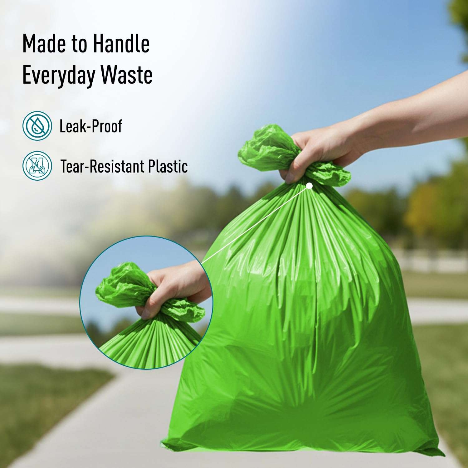 Amazon Brand - Presto! Garbage Bags | XXXL | 30 Count | 10 Bags x 3 Rolls | 42 x 48 In | For Dry & Wet Waste | Black 6