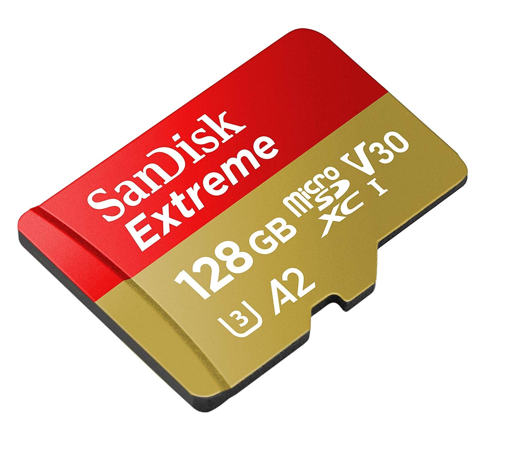 SanDisk MicroSDXC 128GB UHS-I Extreme Card Compatible with GoPro Hero (2024) and Hero 13 Action Cameras (SDSQXAA-128G-GN6MN) Bundle with (1) Everything But Stromboli MicroSDXC Card Reader 4
