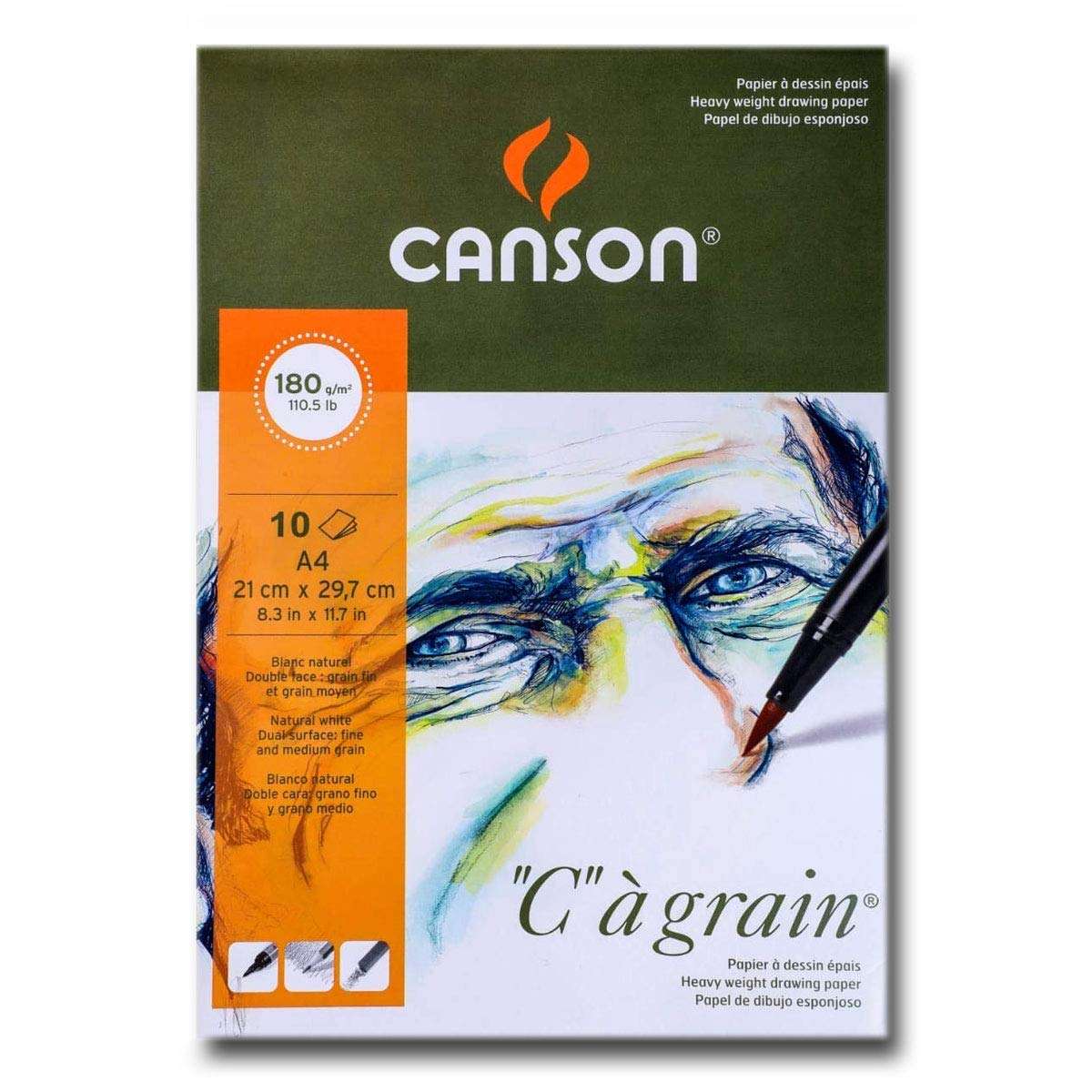 Canson C A Grain 8059 Drawing Paper 180g 10shts A4 1