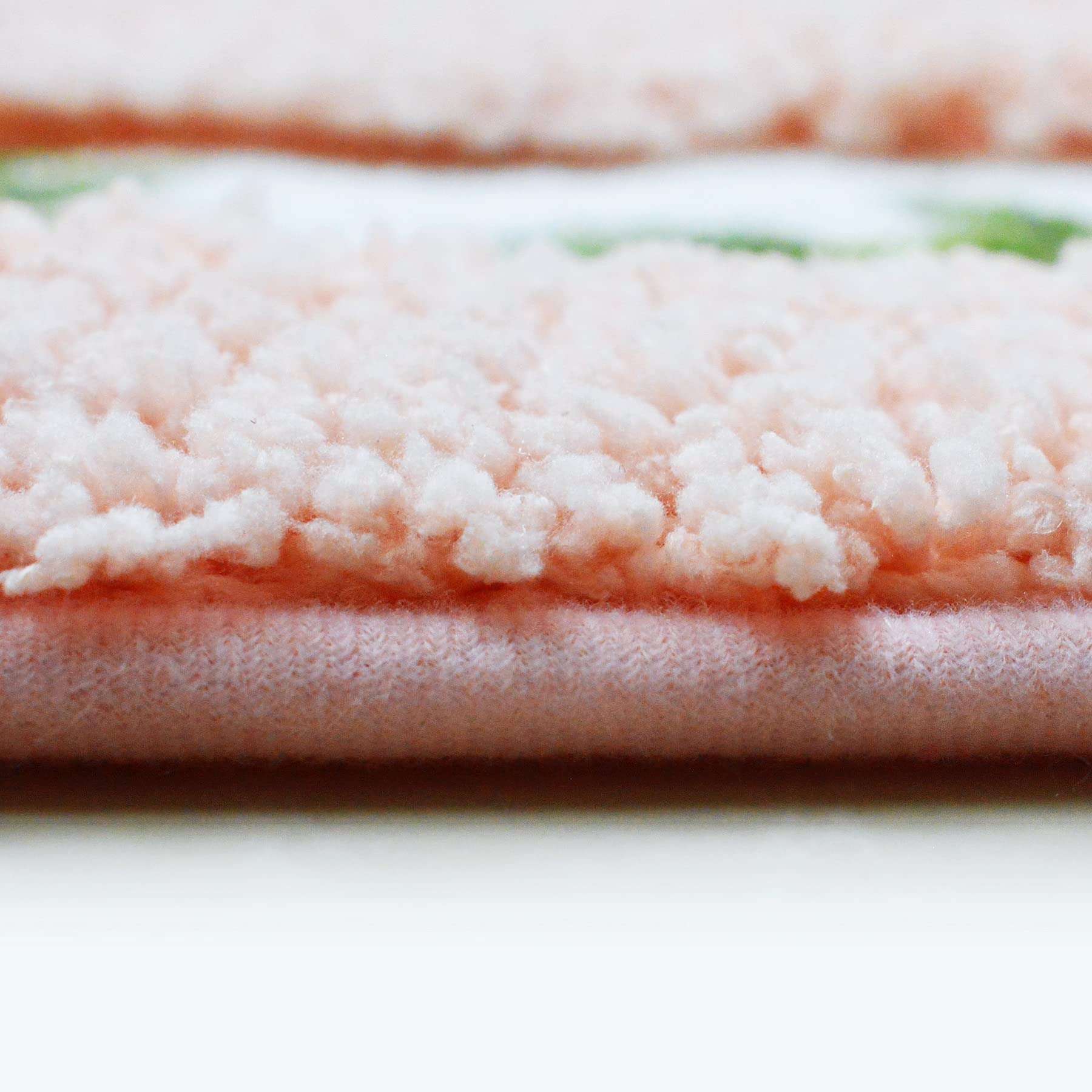 ABREEZE Rose Flower Area Rugs for Living Room Bedroom Non Slip Door Mat Ultra Soft Washable Rug Absorbent Bath Rug Floor Mat Carpet Kitchen Mat 17.71x49.21 Inch Pink 5