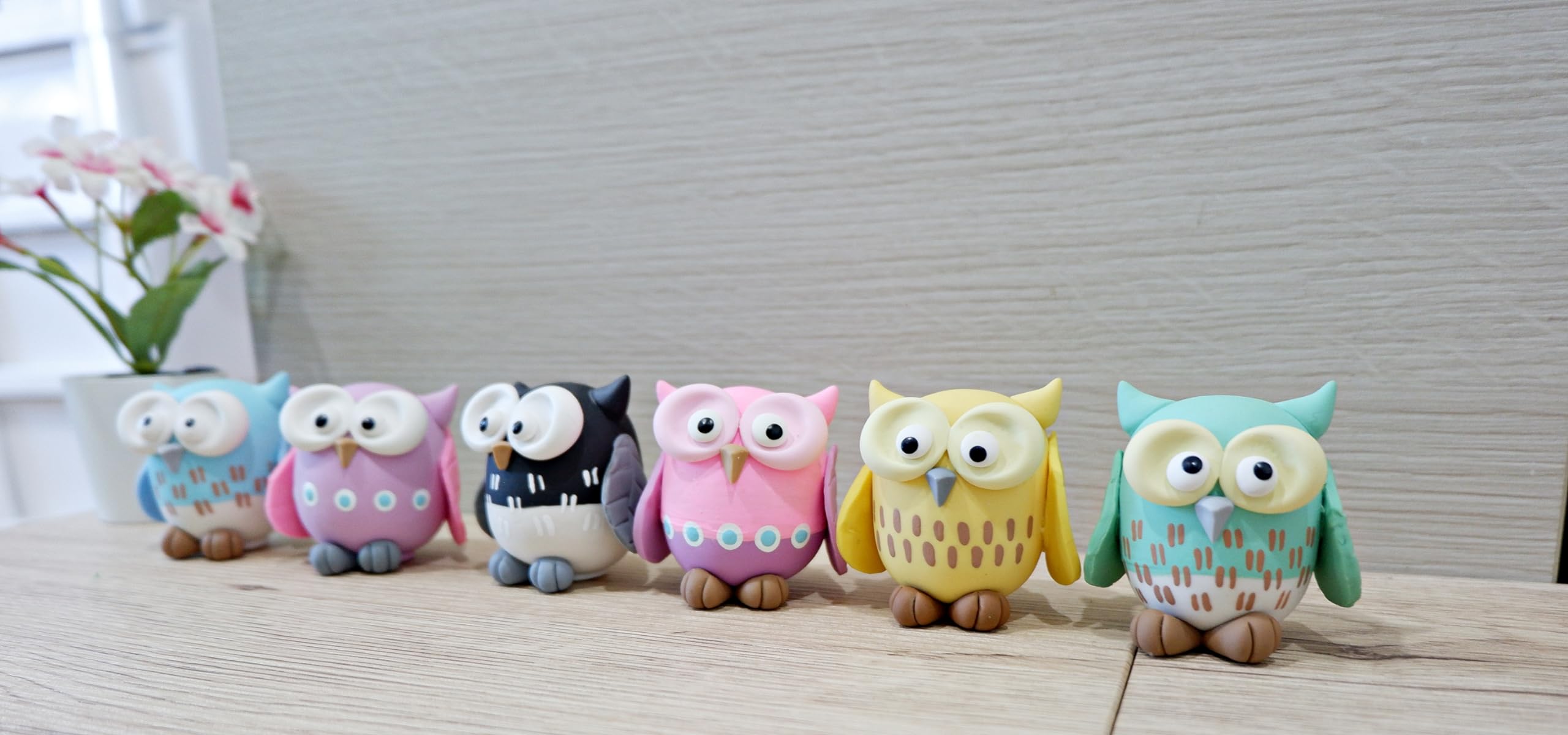 1shopforyou Pink Yowl Clay for Home Decoration, Bedroom Figurines, Garden Decorations, Office Decorations, for Small Animal Lovers no.1 6