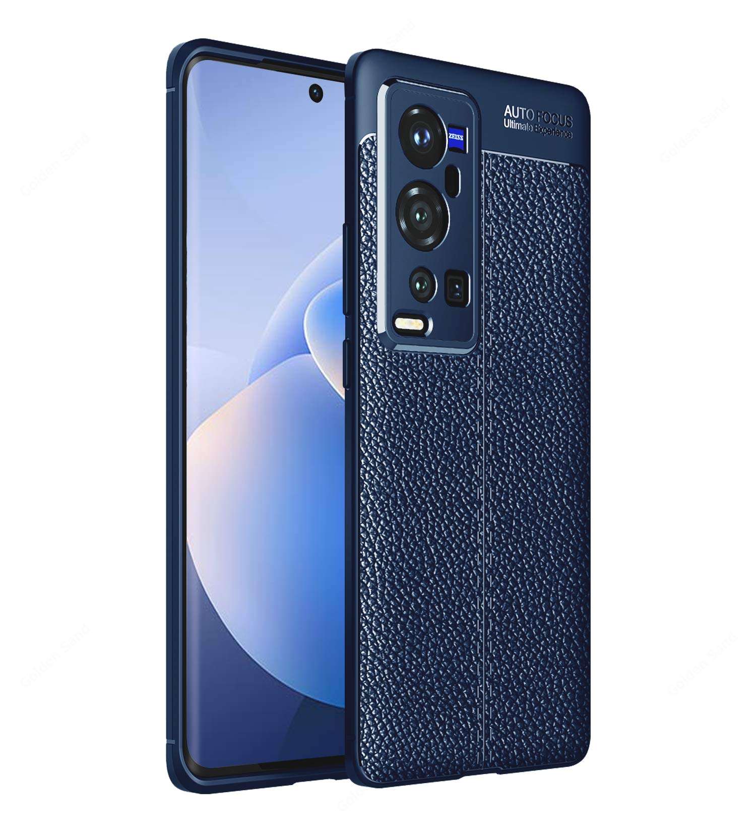 Golden Sand Back Cover For Vivo X60 Pro Plus ( TPU|Blue ) 1