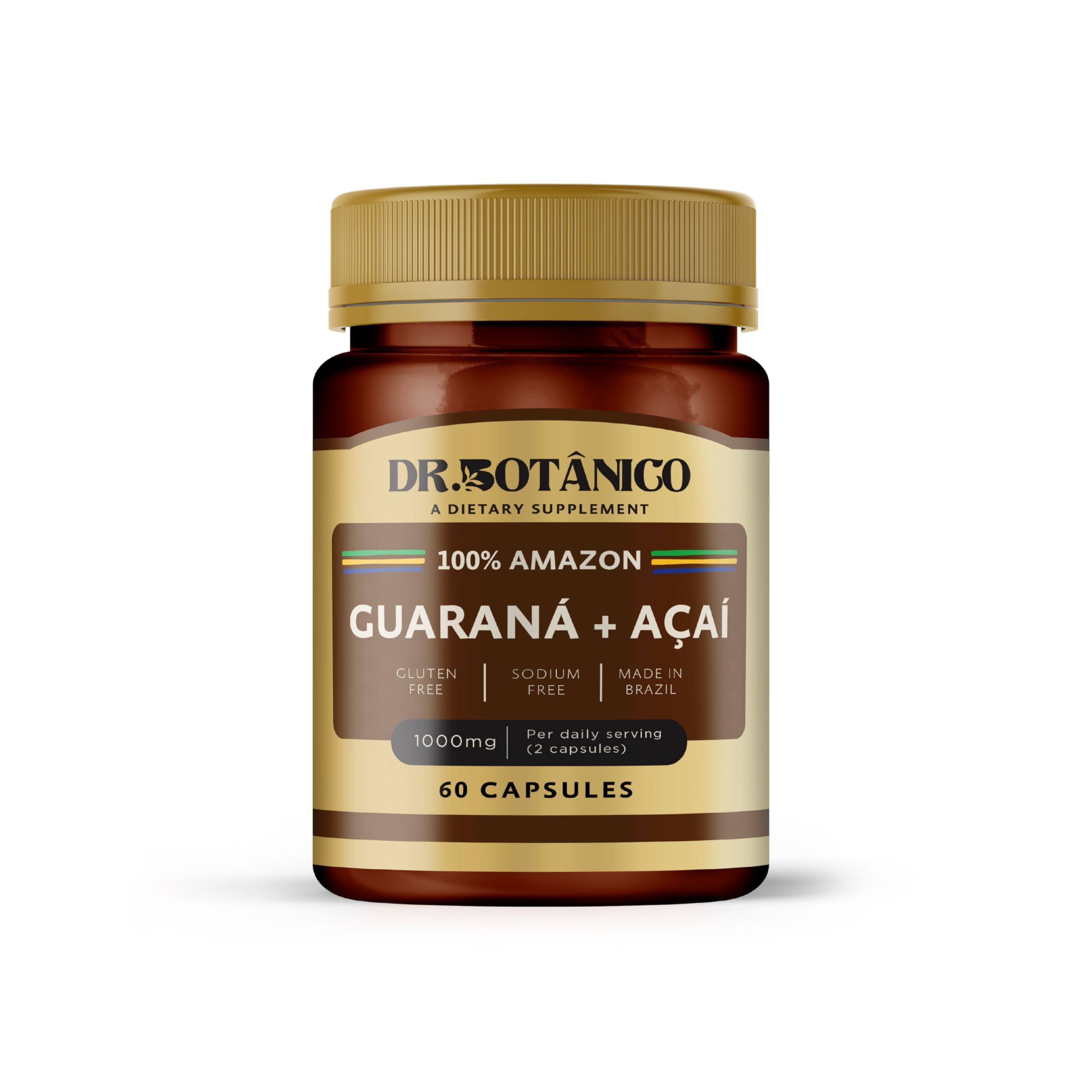 Dr. Botânico GUARANÁ + AÇAÍ 1000MG 60 Capsules 1