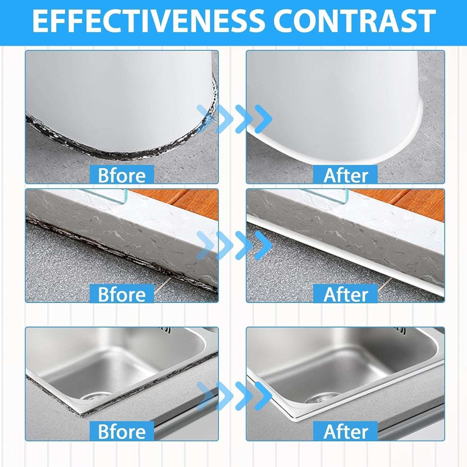 Tiles Gap Filler Waterproof, Gap Sealant, Grout, White Cement Paste Tube, Gap Filler for Walls and Joints, Waterproof Sealant, Tile Gap Filler Tube for Kitchen, Bathroom (180 ML) 3