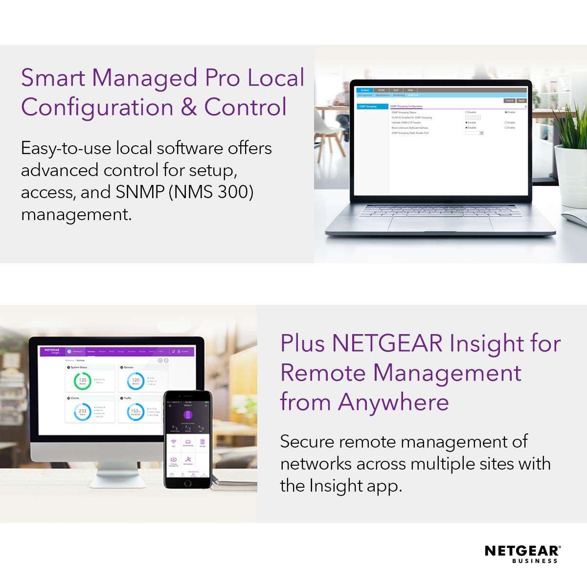 NETGEAR GS728TPP-100NAS 24-Port Gigabit Ethernet Smart Managed Pro Switch, PoE/PoE+, 439W, 4 SFP+, ProSAFE Lifetime Protection (GS728TPP) 3