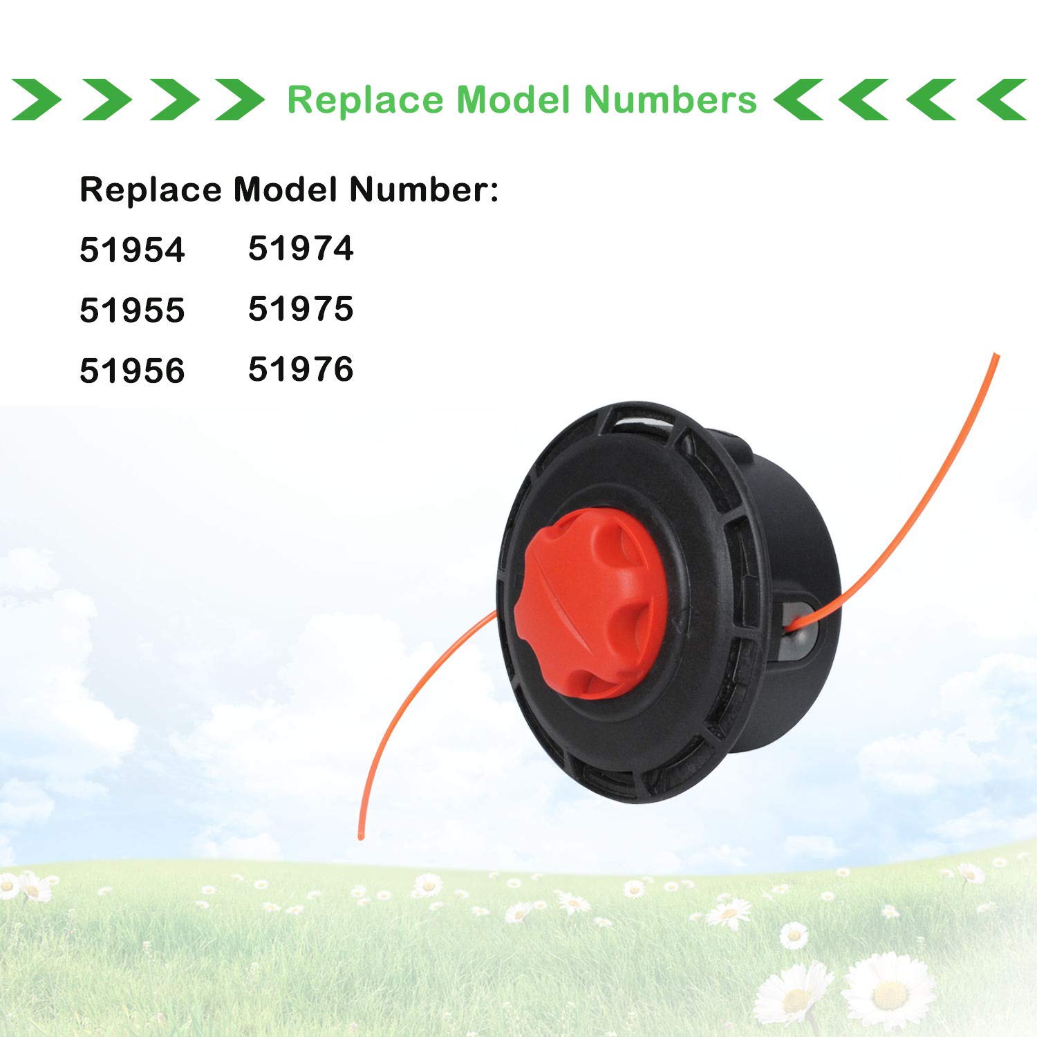 Podoy 308923014 Trimmer Head for Toro 51975 51954 51955 120950010 308923014 String Trimmer 6