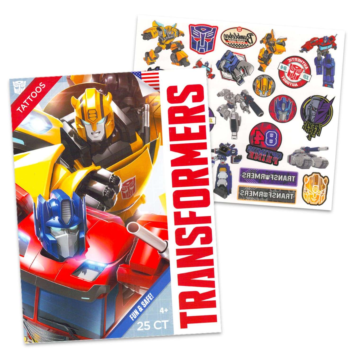 Transformers Optimus Prime Plushie Set - Bundle with 16" Optimus Prime Plush Doll with Carrying Straps Plus Tattoos, More | Transformers Gifts for Kids, Boys, Girls 6