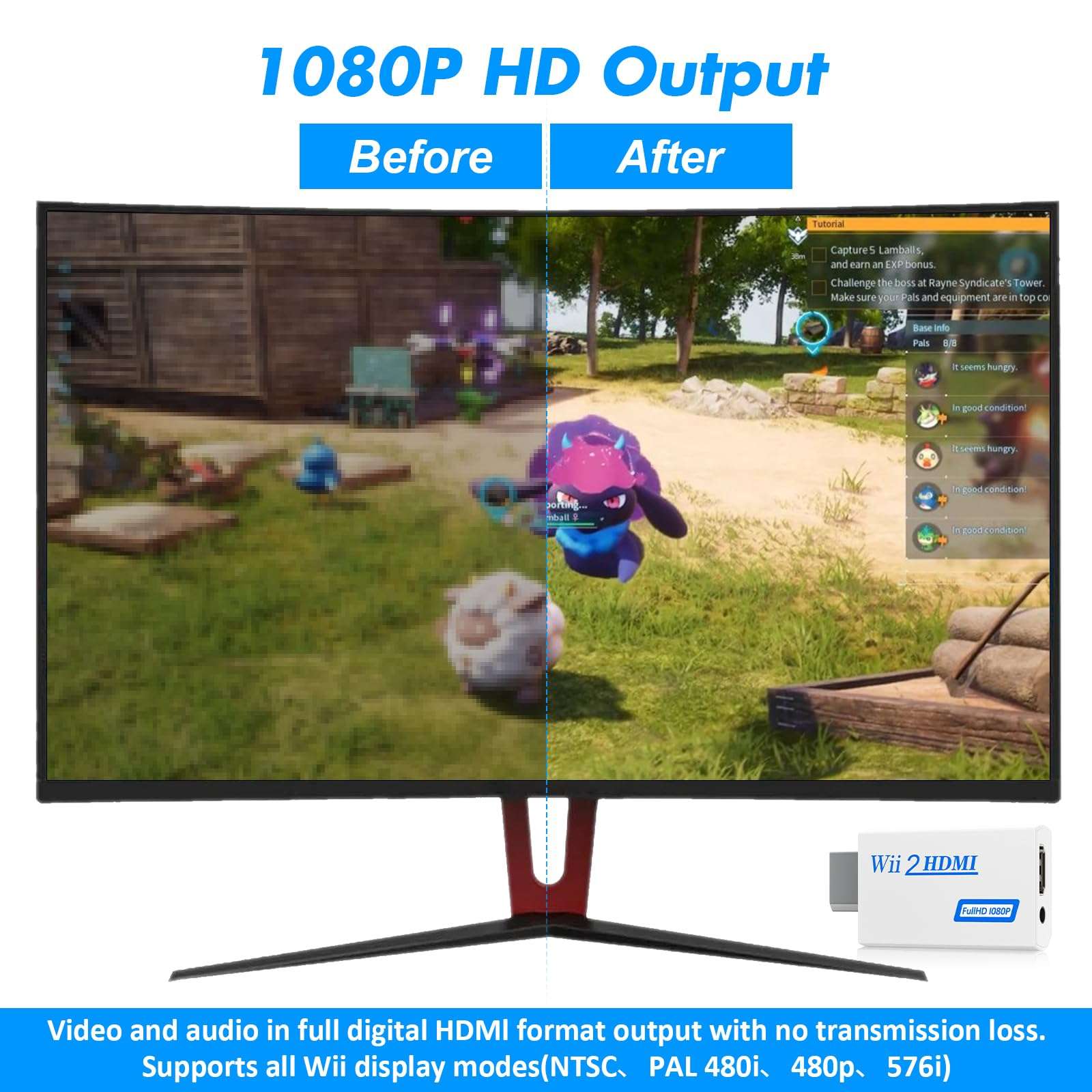 LA NREUCETS 3 in 1 Wii to HDMI Converter, Wii Power Cord AC Adapter Supply and 4.92FT High Speed HDMI Cable Accessories Bundle Kits Compatible with Nintendo Wii (Not for Wii U) 3