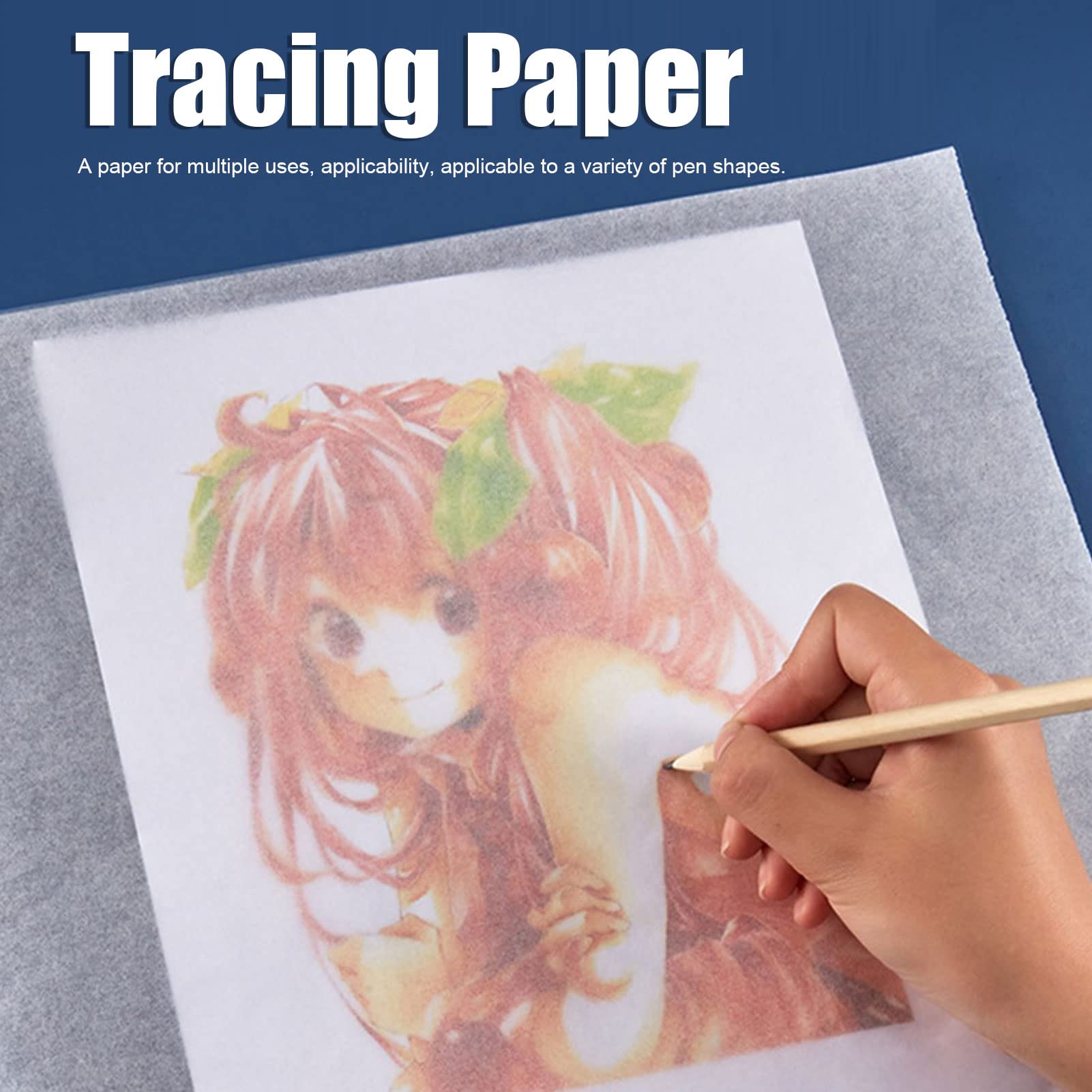 Tracing Paper Roll, Good Ink Absorption Pattern Paper High Transparency for Drafting (46m) 4
