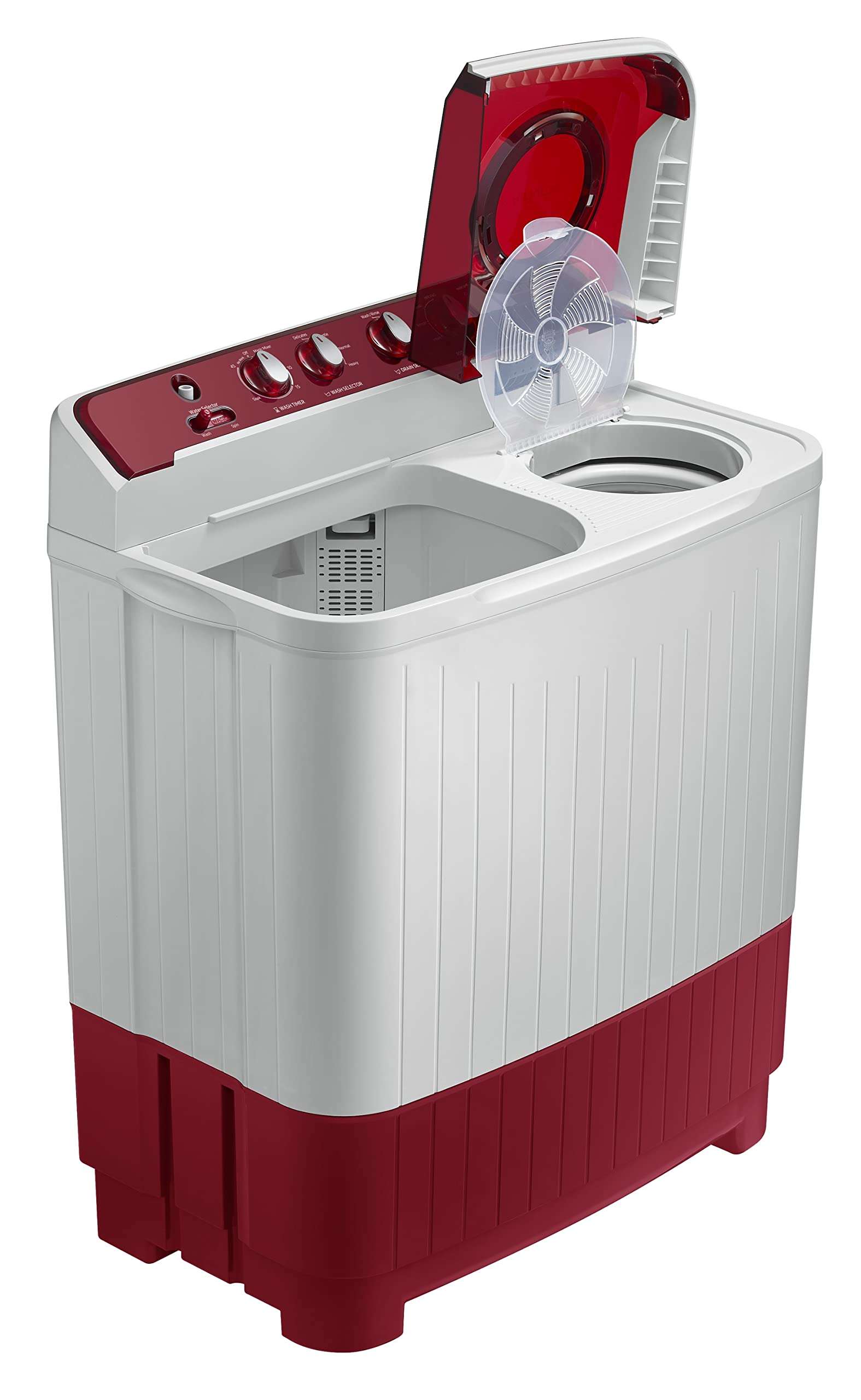 Samsung 7.5 Kg Inverter 5 Star Top Load Washing Machine (WT75B3200RR/TL, Light Grey & Red Base, Air turbo drying) 3