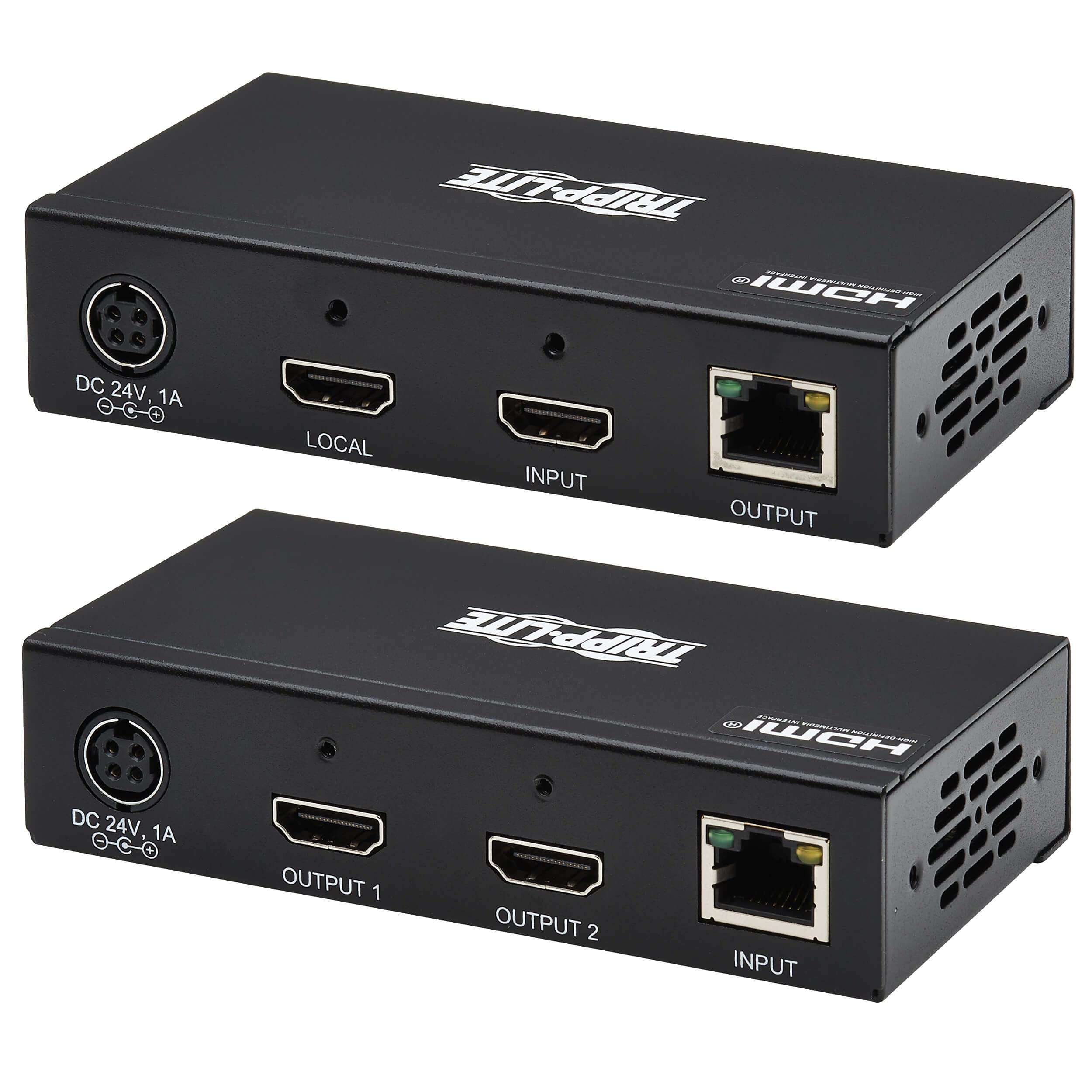 Tripp Lite HDMI Over Ethernet Cat6 Extender Kit Transmitter/Receiver - Up to 230 feet or 70.1 Meters - 4K 60Hz Video, HDR, PoC, TAA Compliant (B127A-2A1-BHBH) 5