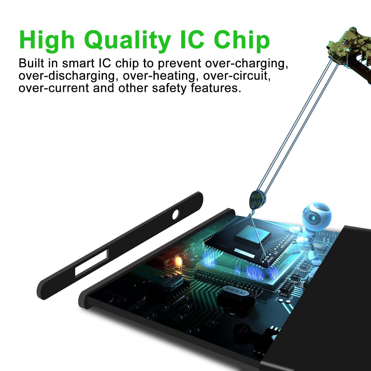 WUHAO 2 Pack BL-5C Rechargeable Battery 1020mAh for Nokia Household Radio with Current Protection Replacement Battery 3.7V 5