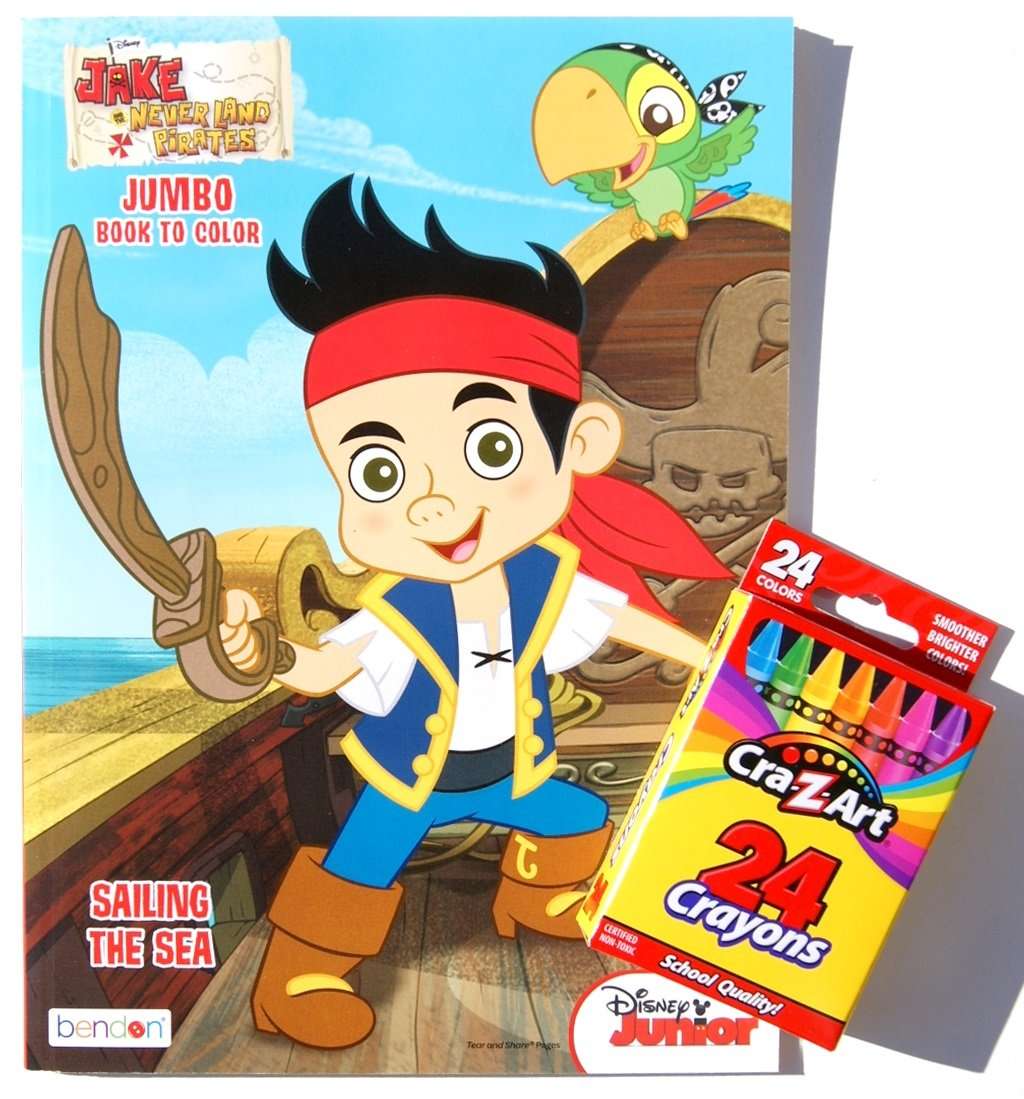 Jake And The Neverland Pirates Jumbo Coloring And Activity Book With Cra Z Art Crayons 1