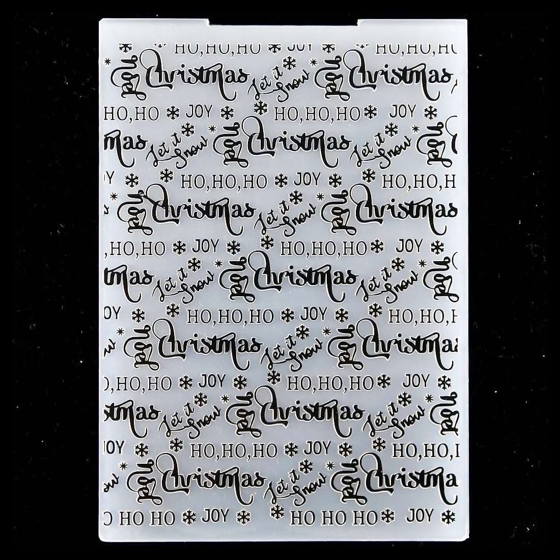 KWELLAM Words Christmas Let it Snow Joy HO HO HO Background Plastic Embossing Folders for Card Making Scrapbooking and Other Paper Crafts 4092602 1