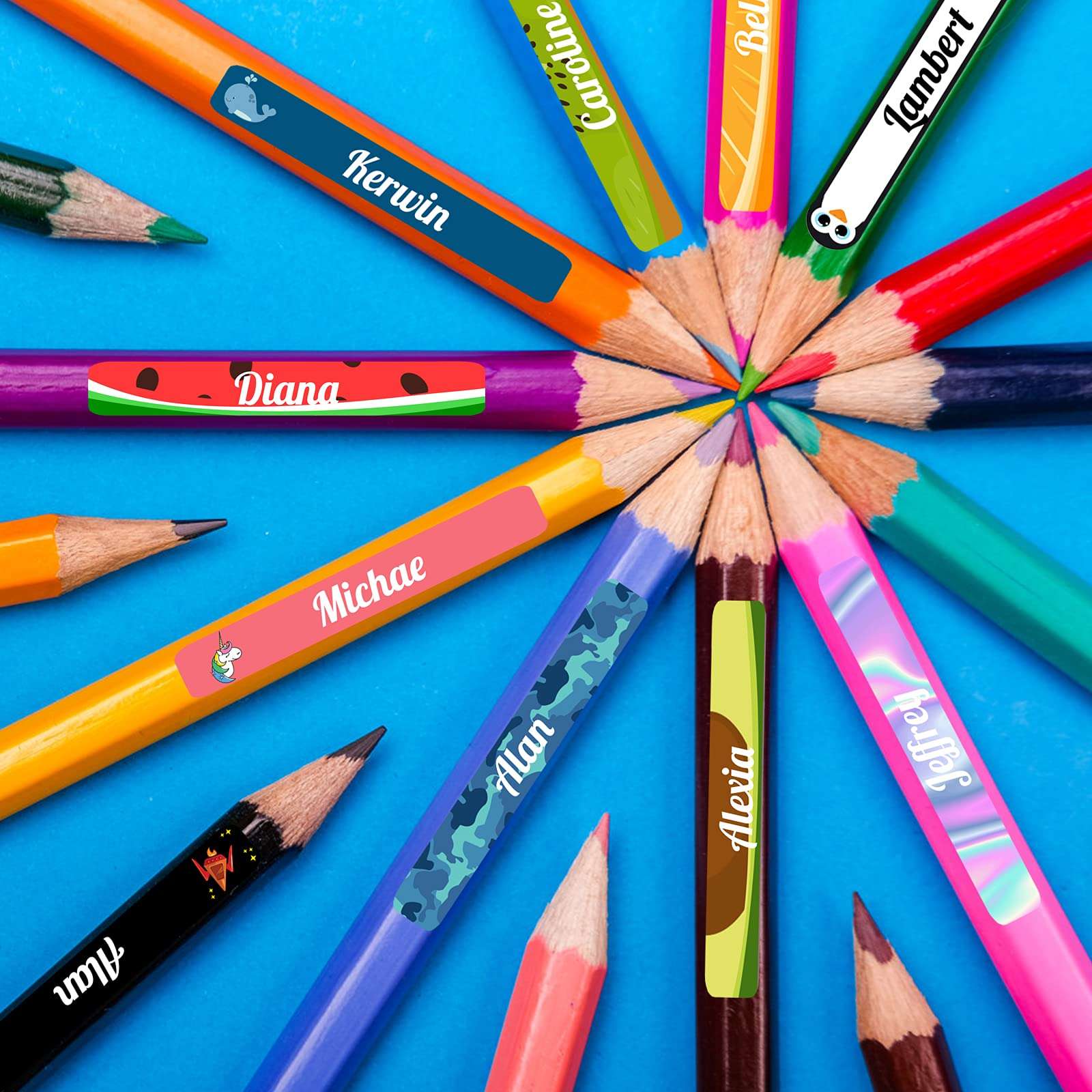 100 Pcs Personalized Labels for Kids School Supplies Waterproof, Custom Name Stickers Kids Labels for Travel, Daycare, Stationery 5