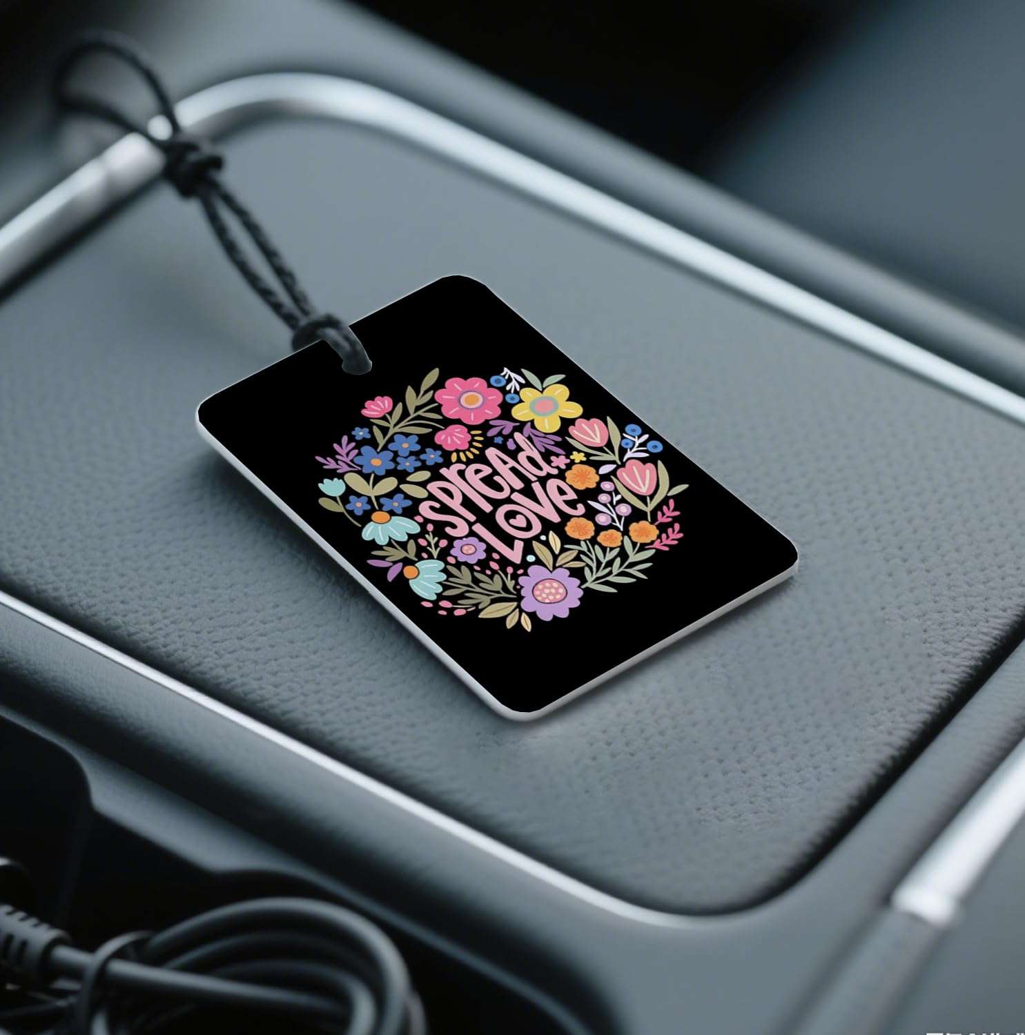 Nihilform Boho Floral Cologne Car Air Fresheners Natural Non Toxic Air Freshener 4-Pack 'Spread Love' Flower & Butterfly Designs, Ideal Decor & Gift for Hippie - Chic Lovers, for Car, Closet & Home 3