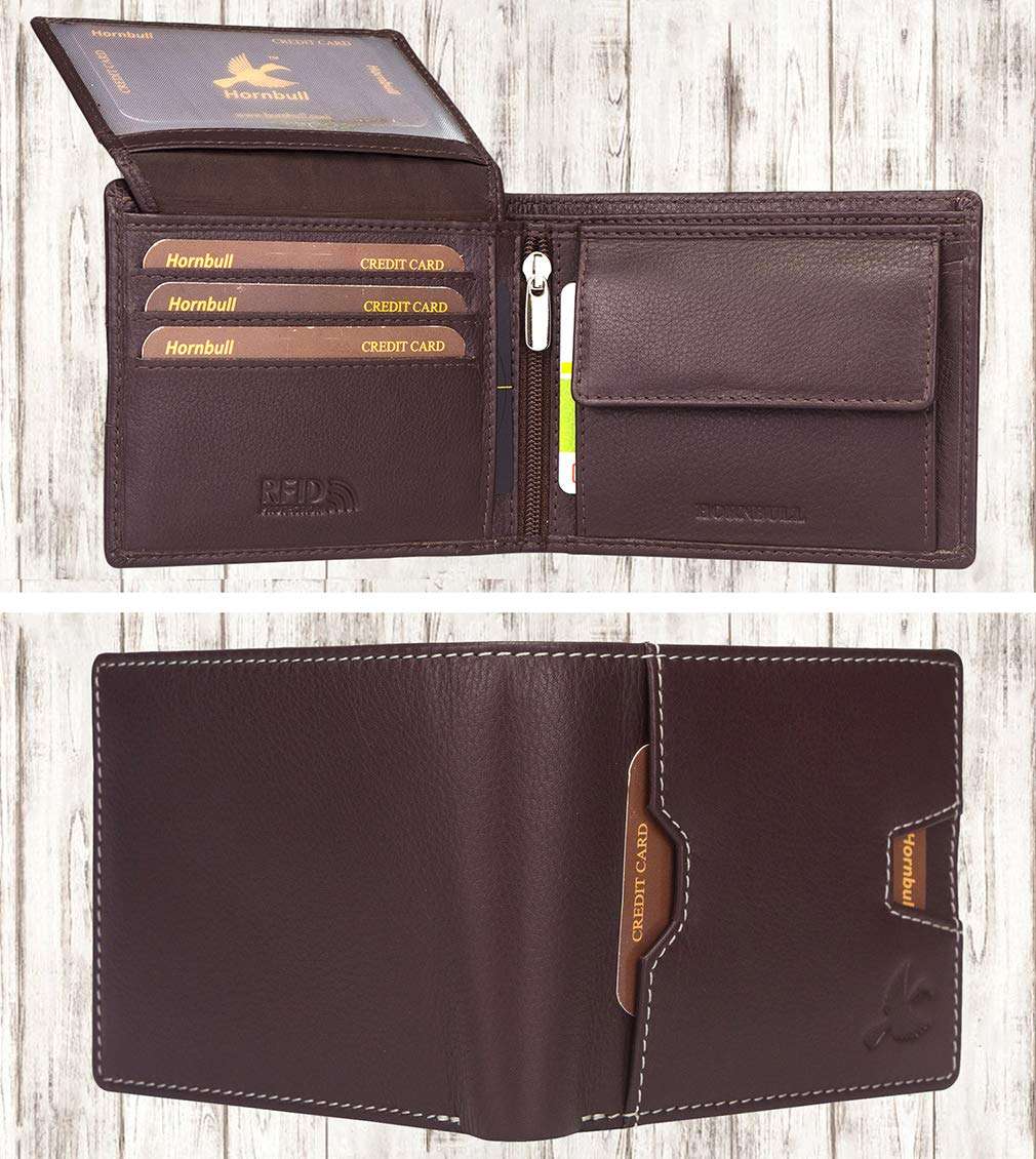 HORNBULL Edward Brown Leather Wallet for Men | Wallets Men with RFID Blocking | Mens Wallet 4