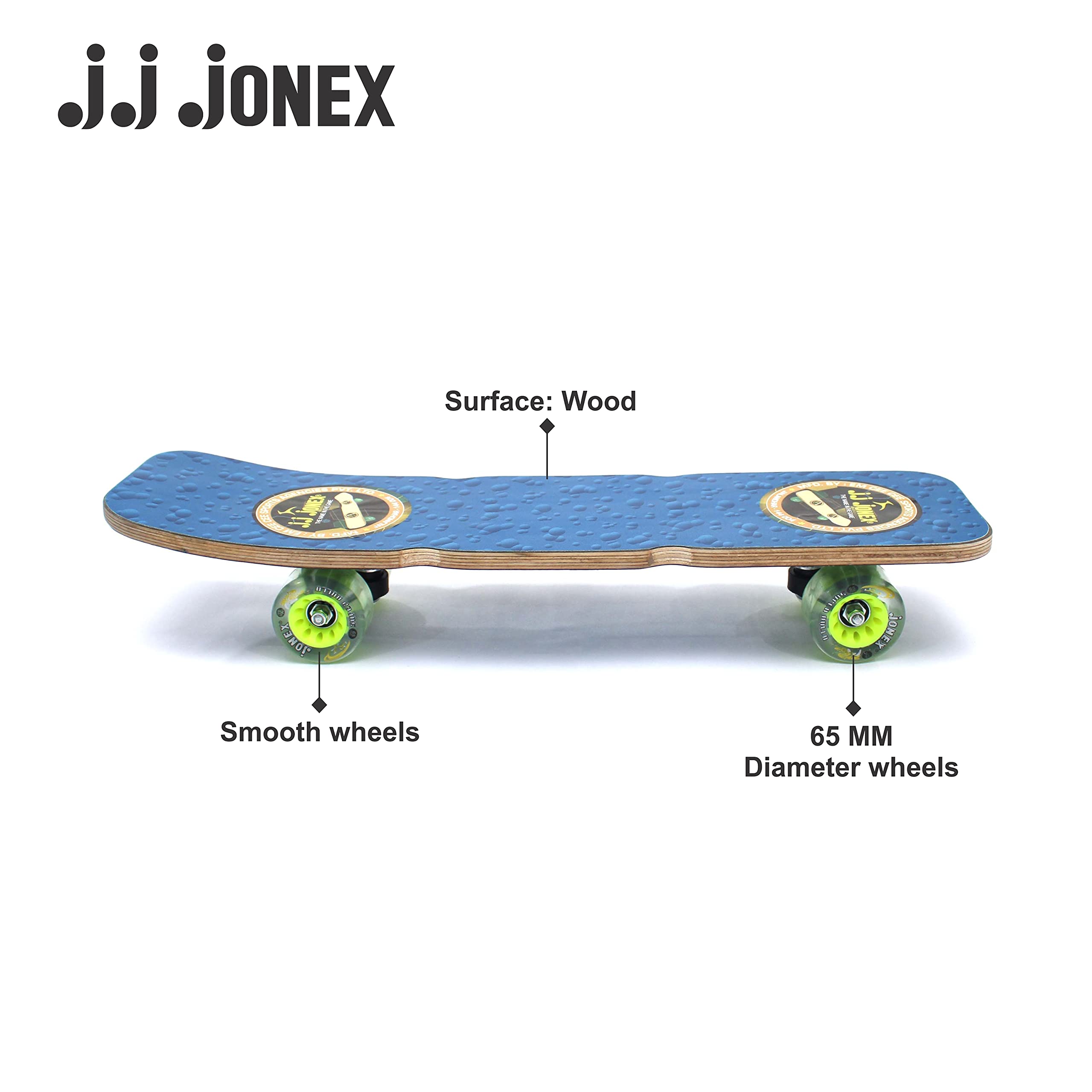 JJ Jonex Wooden Skateboard, Skateboard for Senior, Skating Board (Multicolor, Rollo Curved Medium) 5