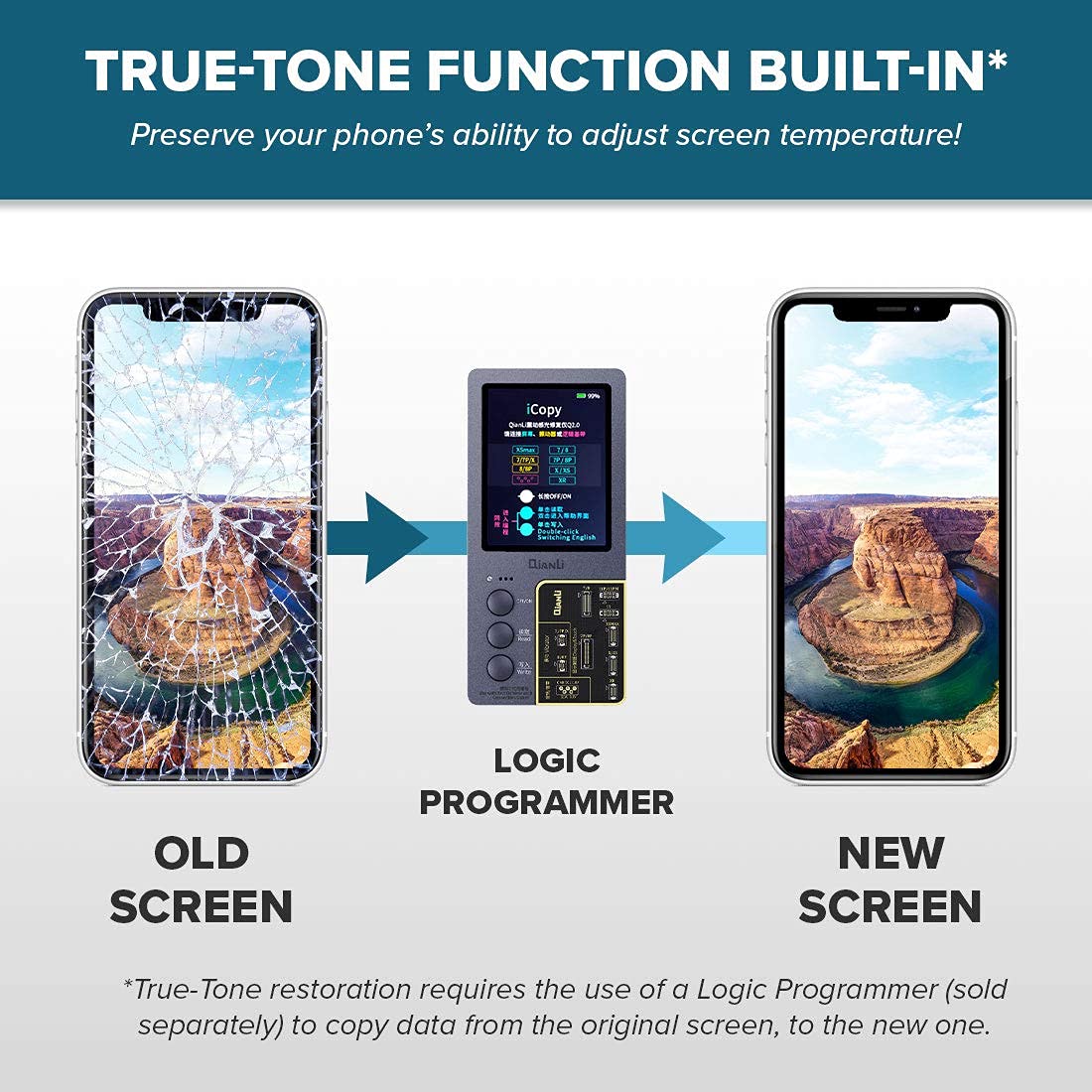 Ace Tech Cellular LCD Screen Replacement for iPhone Xs Max 6.5 inch (Model A1921, A2101, A2102, A2103, A2104) Display Digitizer Assembly Touch Screen 3