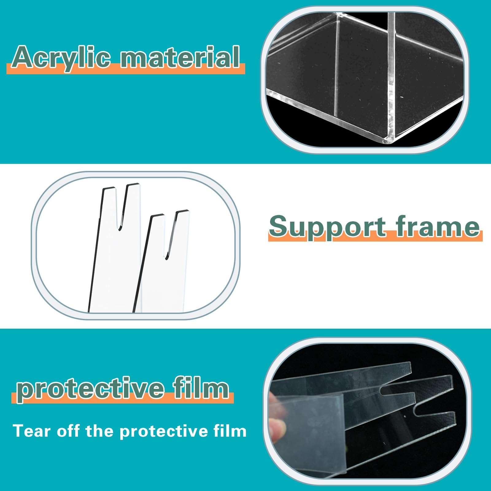 JoyHuaTrade 2 PCS Acrylic Ping Pong Paddle Display Stand, Table Tennis Racket Display Holder, Clear Acrylic Table Tennis Racket Base Paddle Storage Rack Ping Pong Organizer 4