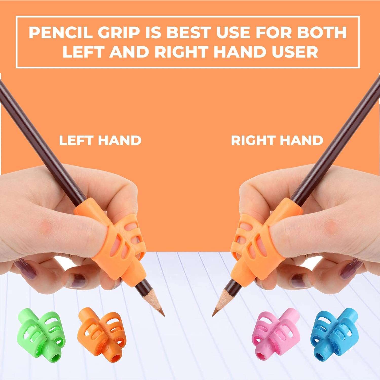 JustBlanks 20 Pcs Pencil Grips for Kids Handwriting - Pencil Holder for Kids, Pencil Grippers Writing Tool, Writing Posture Correction Tools for Toddlers, Preschoolers Special Needs for Classroom 6